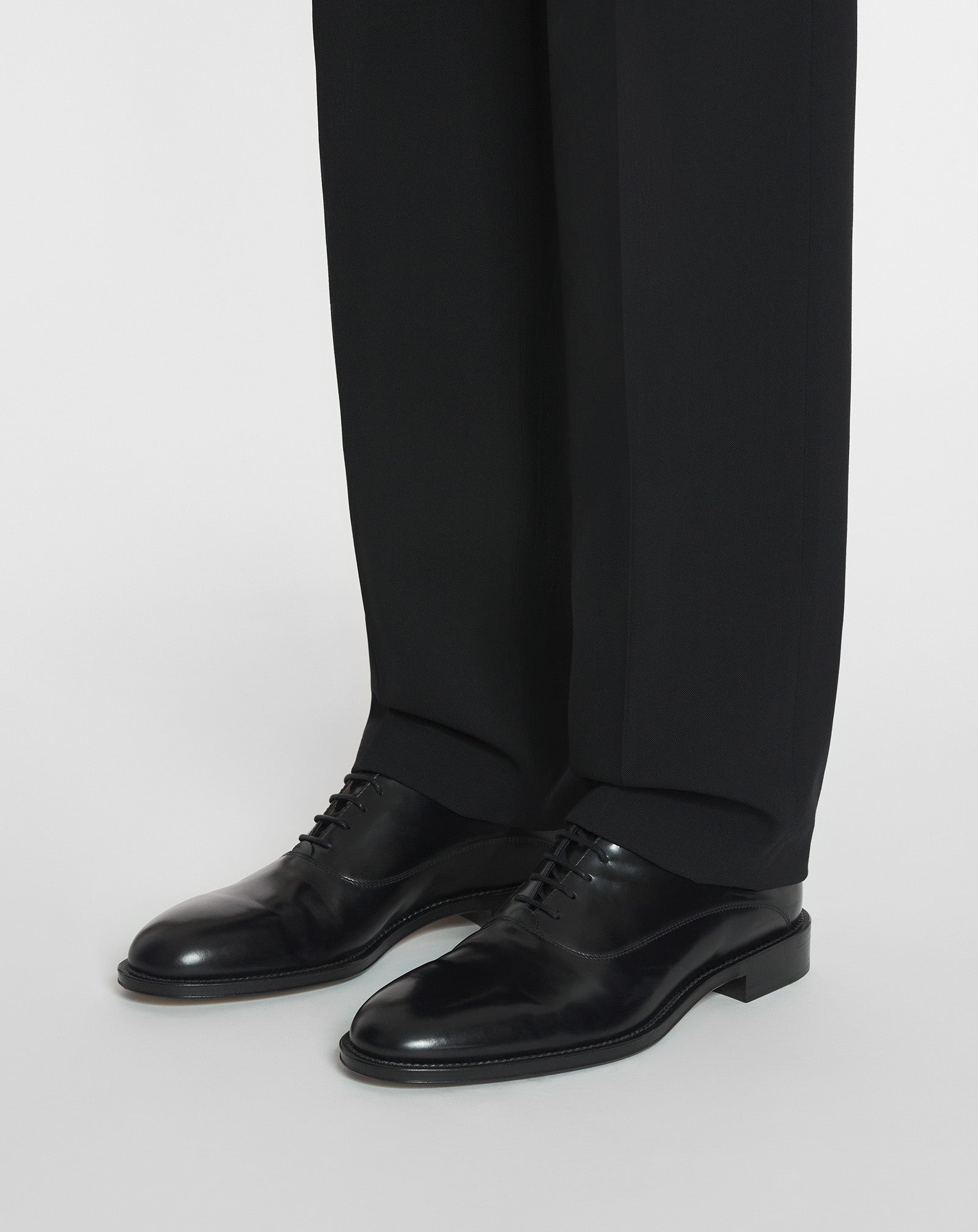 Black Lanvin Signature Leather Oxford Shoes | Lanvin Men