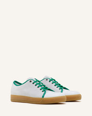 White Dbb1 Leather And Suede Sneakers | Lanvin Men