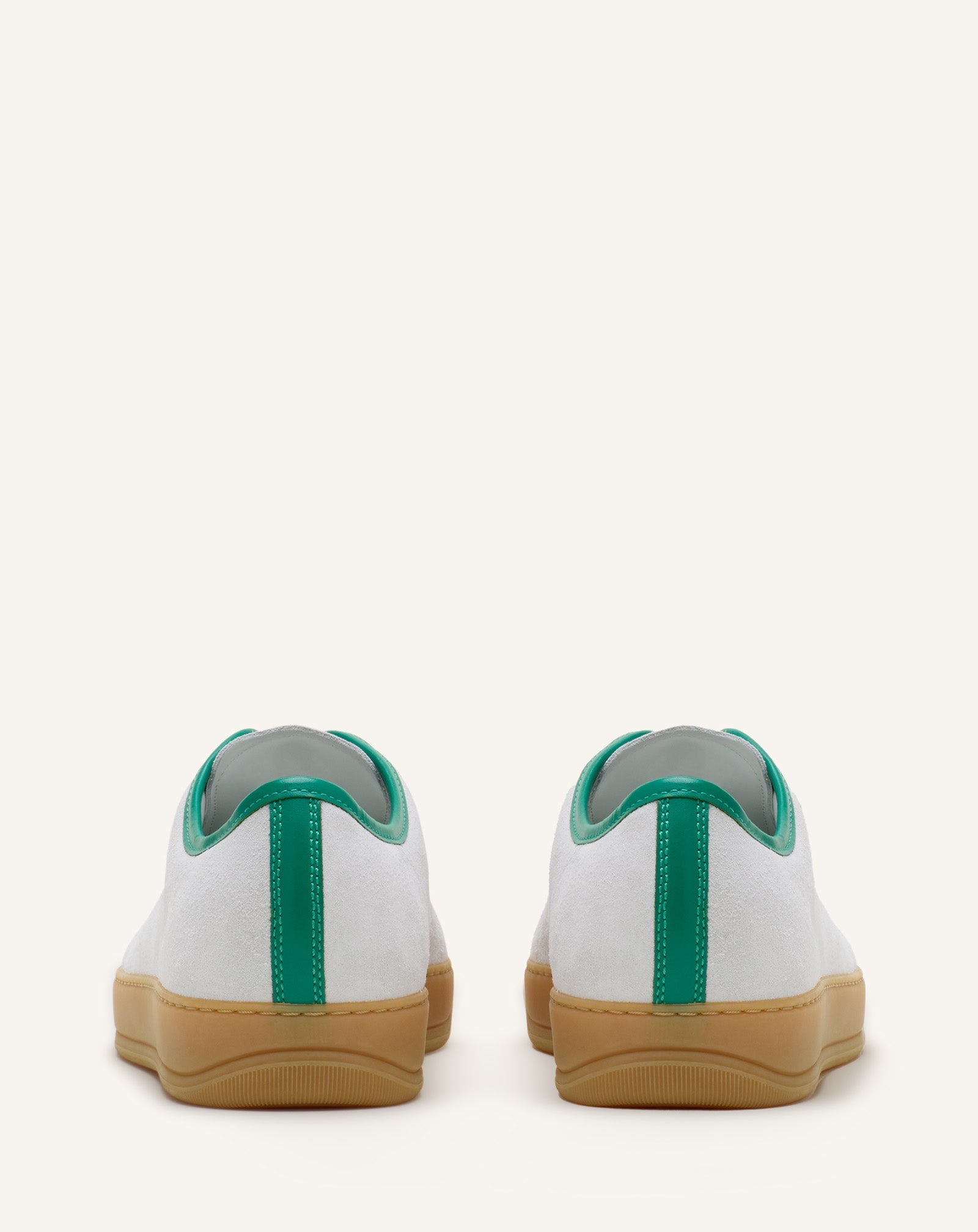 White Dbb1 Leather And Suede Sneakers | Lanvin Men