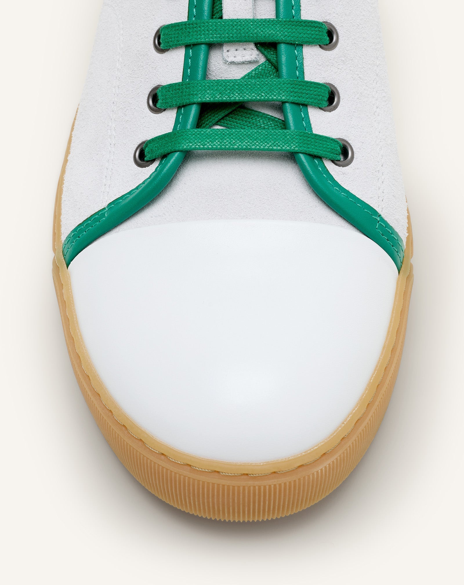 White Dbb1 Leather And Suede Sneakers | Lanvin Men