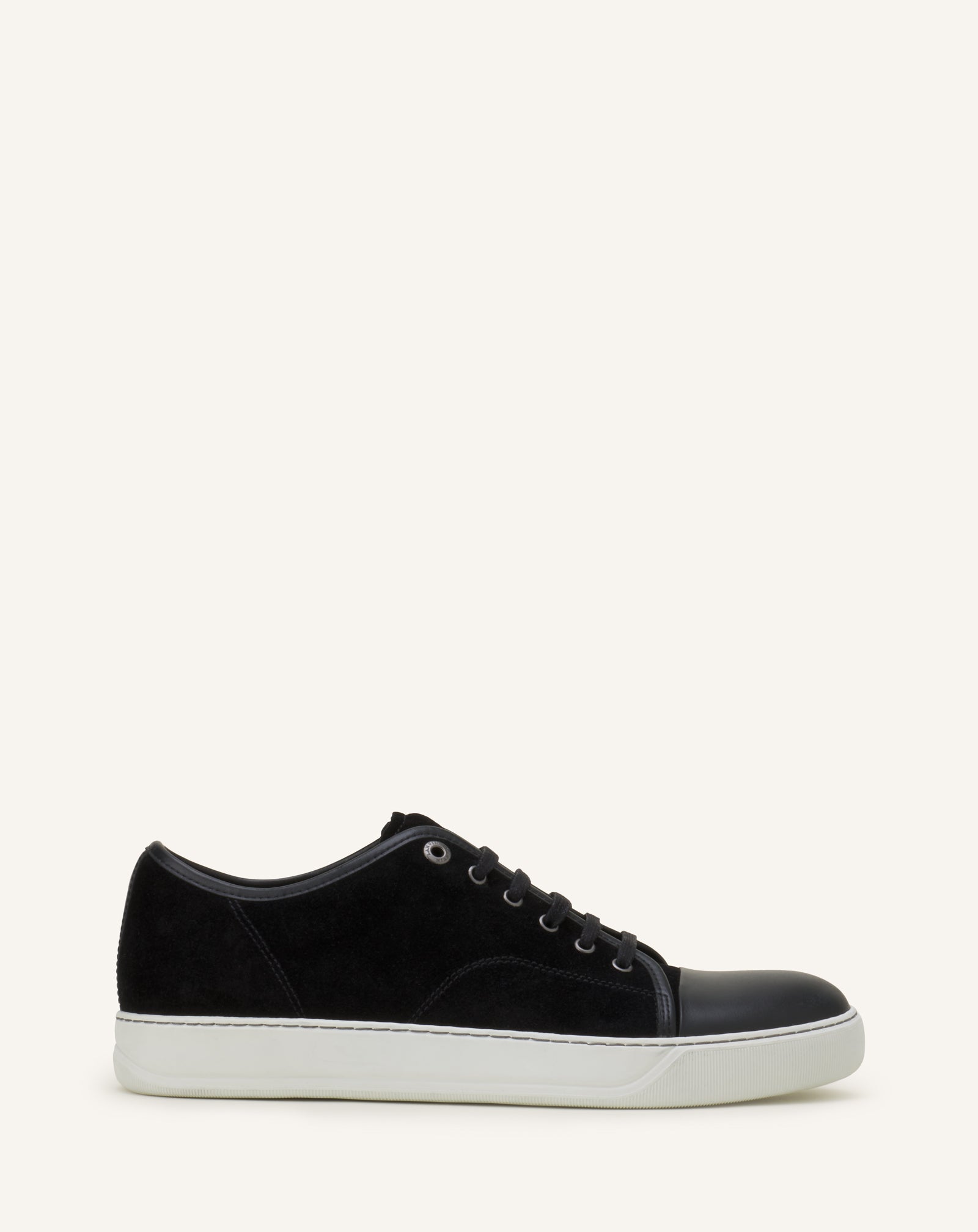 Black Dbb1 Leather And Suede Sneakers | Lanvin Men