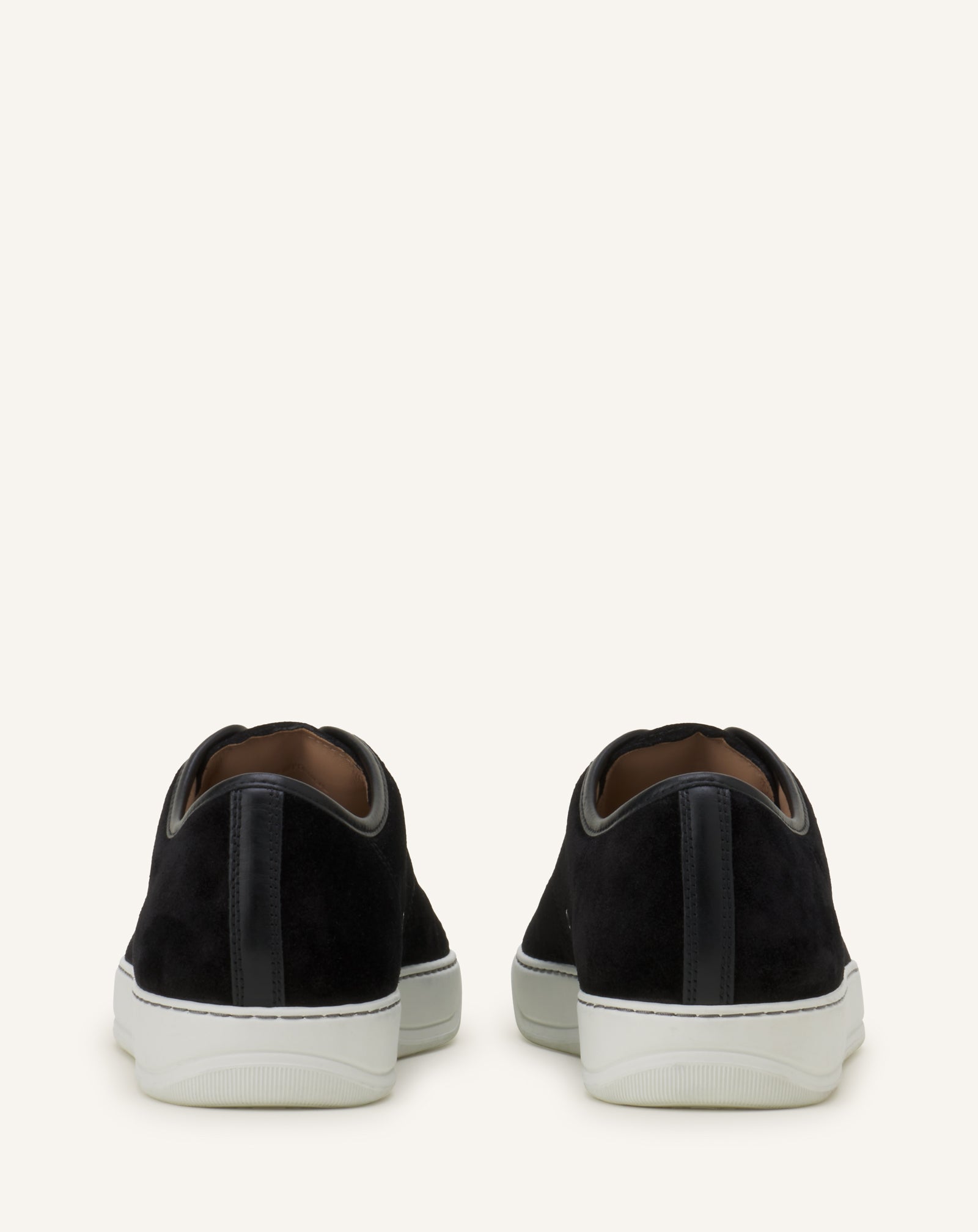 Black Dbb1 Leather And Suede Sneakers | Lanvin Men