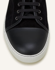 Black Dbb1 Leather And Suede Sneakers | Lanvin Men