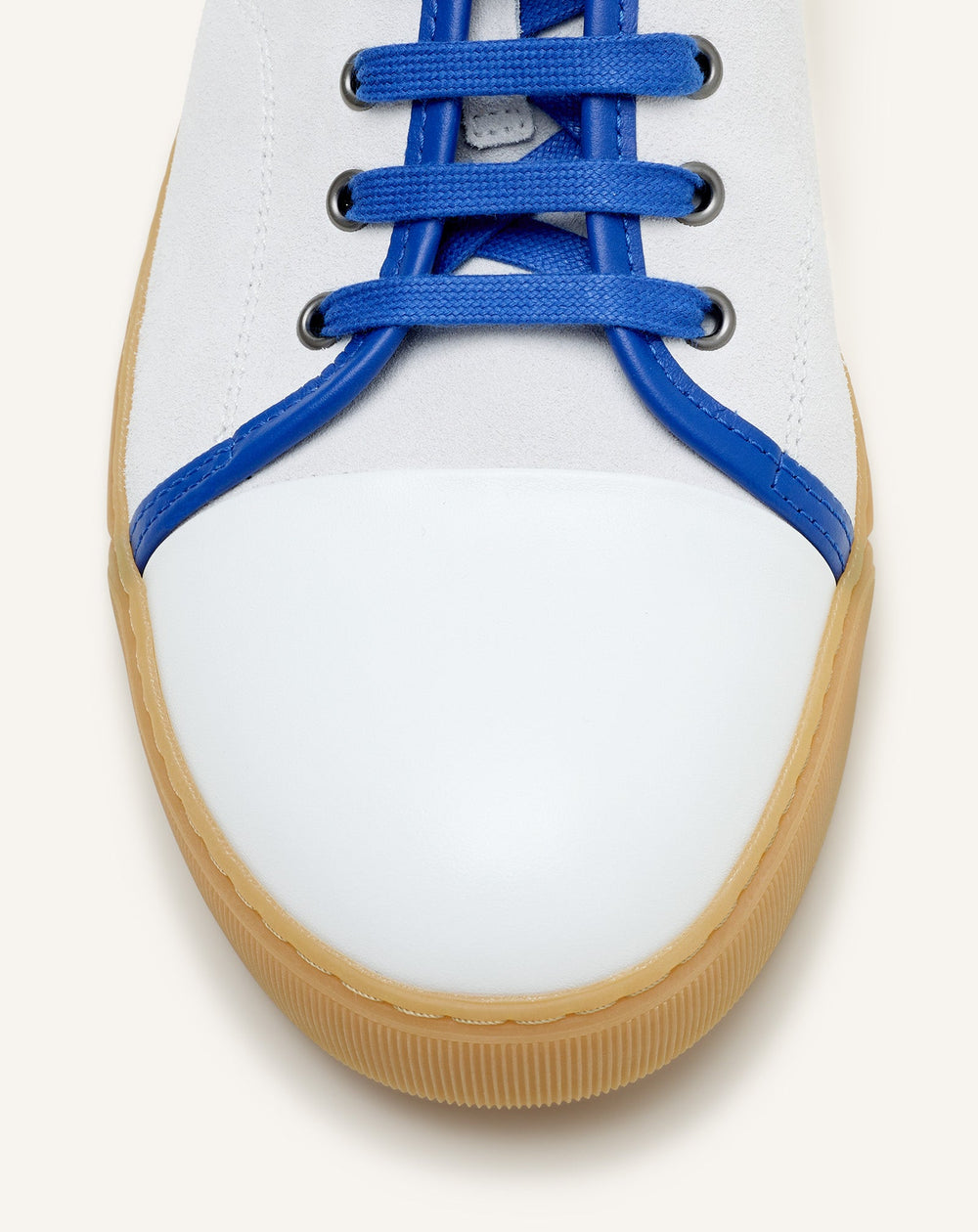 Blue Dbb1 Leather And Suede Sneakers | Lanvin Men