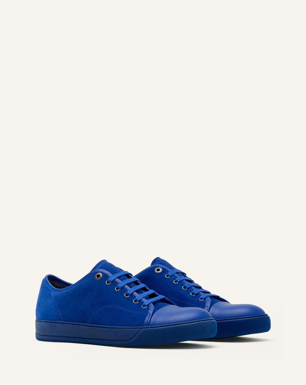Blue Dbb1 Leather And Suede Sneakers | Lanvin Men
