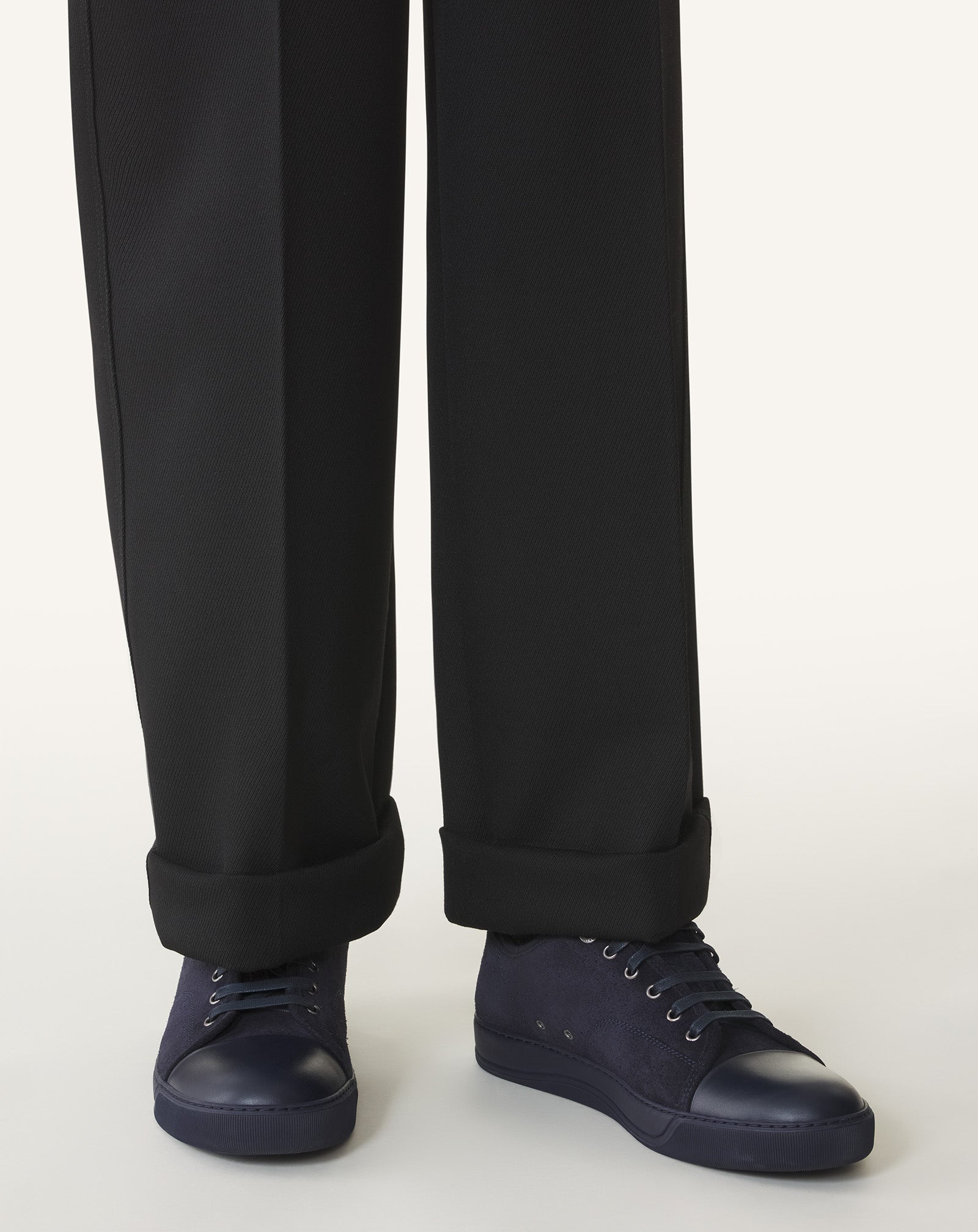 Blue Dbb1 Leather And Suede Sneakers | Lanvin Men