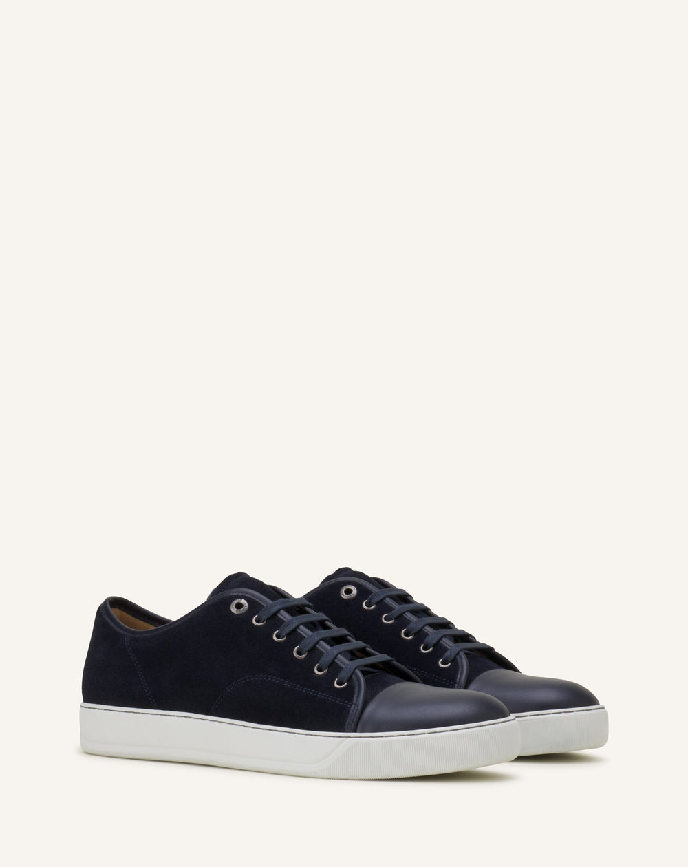 Blue Dbb1 Leather And Suede Sneakers | Lanvin Men