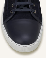 Blue Dbb1 Leather And Suede Sneakers | Lanvin Men