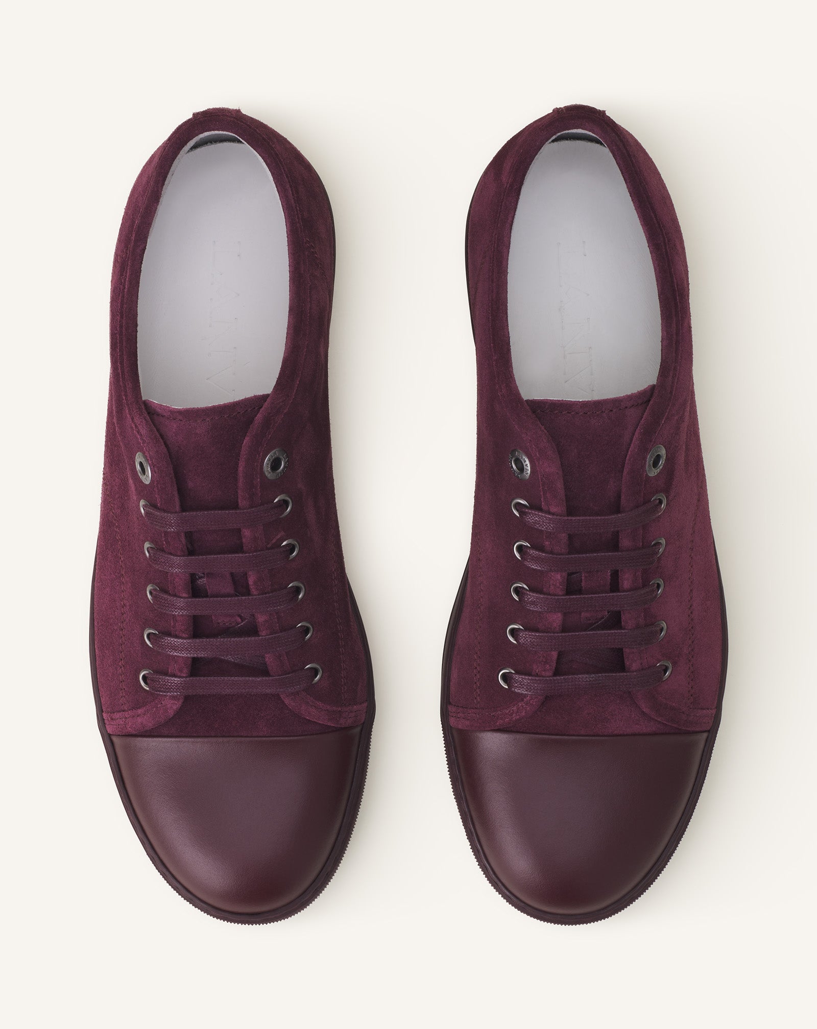Brown Dbb1 Leather And Suede Sneakers | Lanvin Men