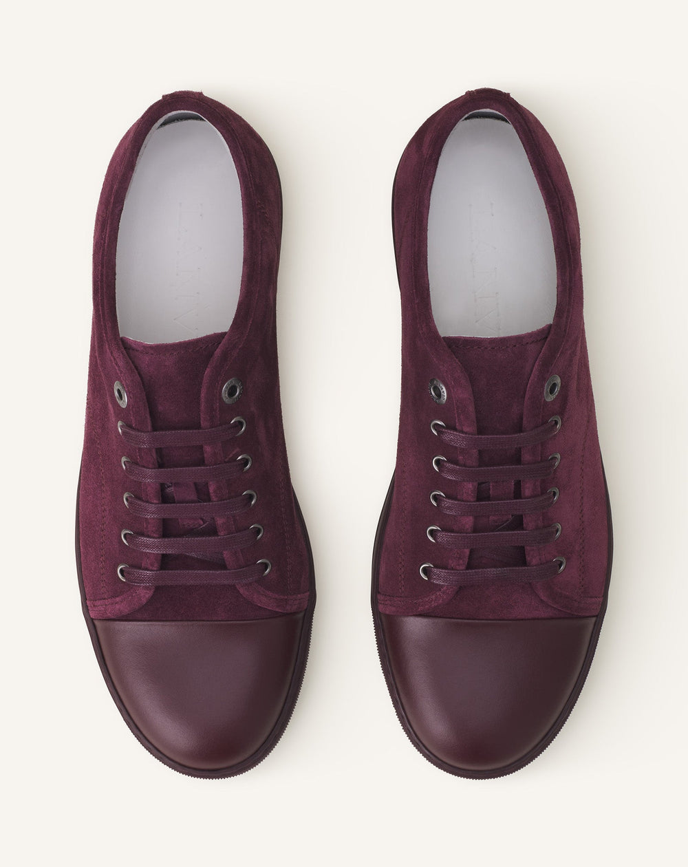 Brown Dbb1 Leather And Suede Sneakers | Lanvin Men