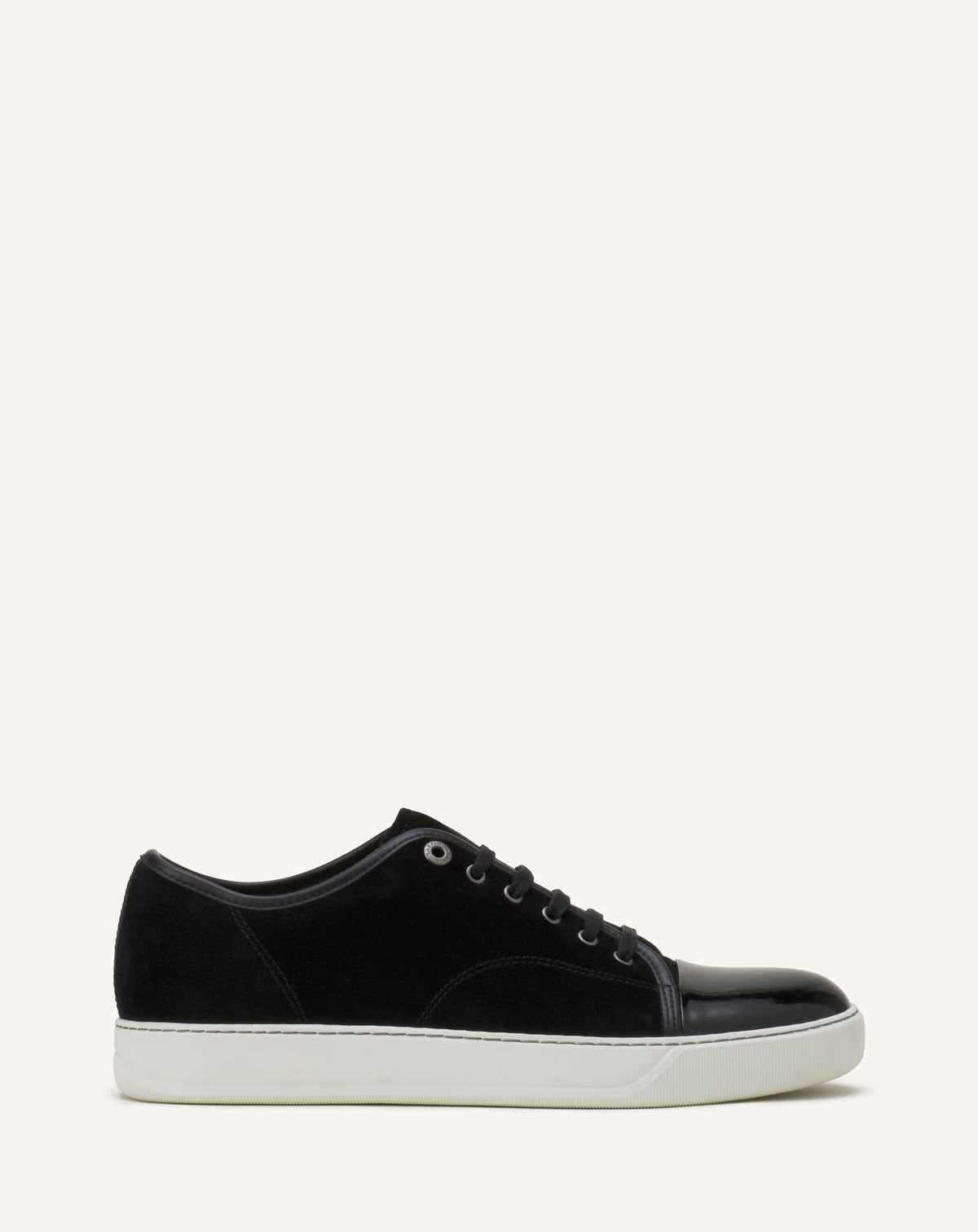 Black Dbb1 Sneakers In Suede And Patent Leather | Lanvin Men