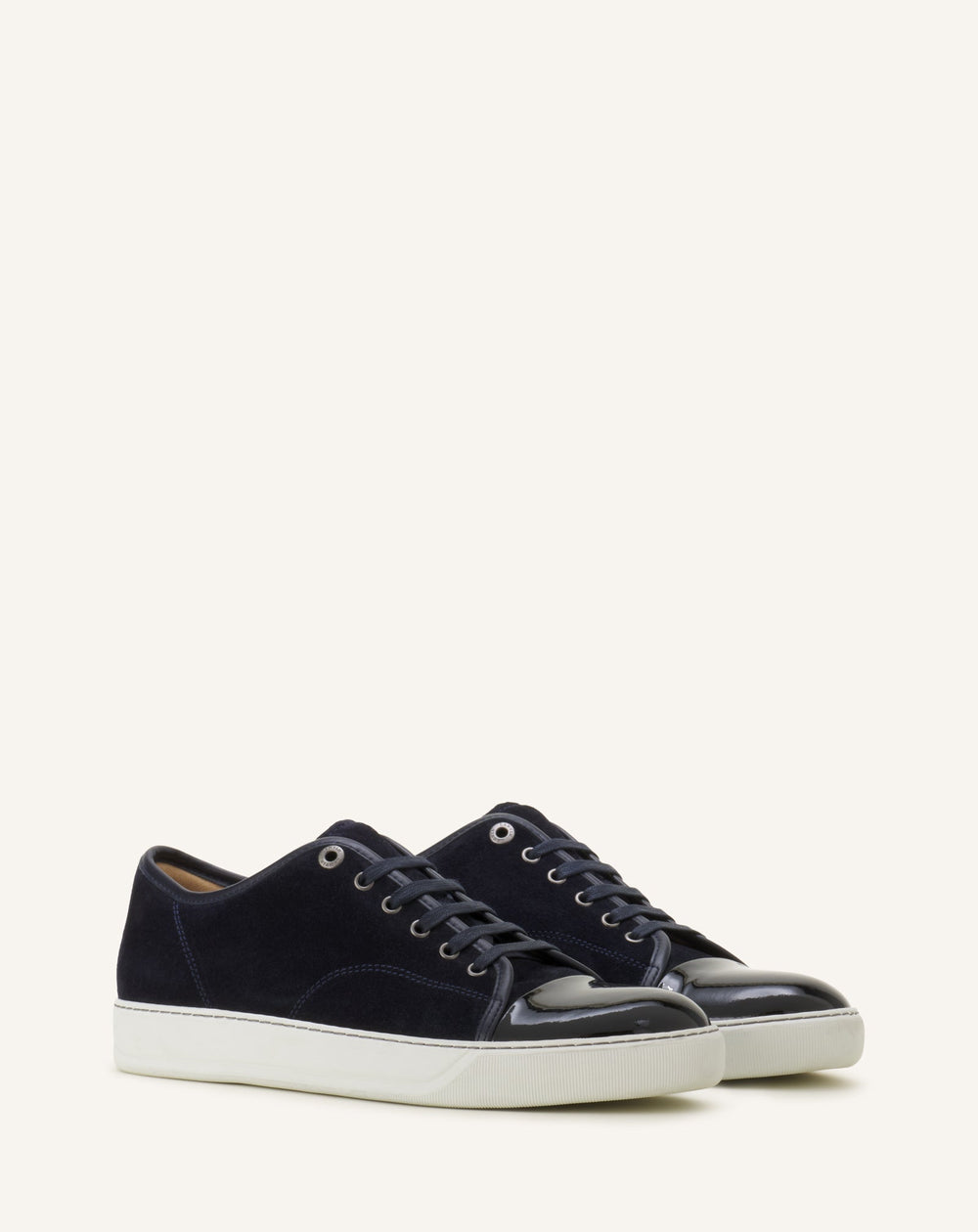 Blue Dbb1 Sneakers In Suede And Patent Leather | Lanvin Men