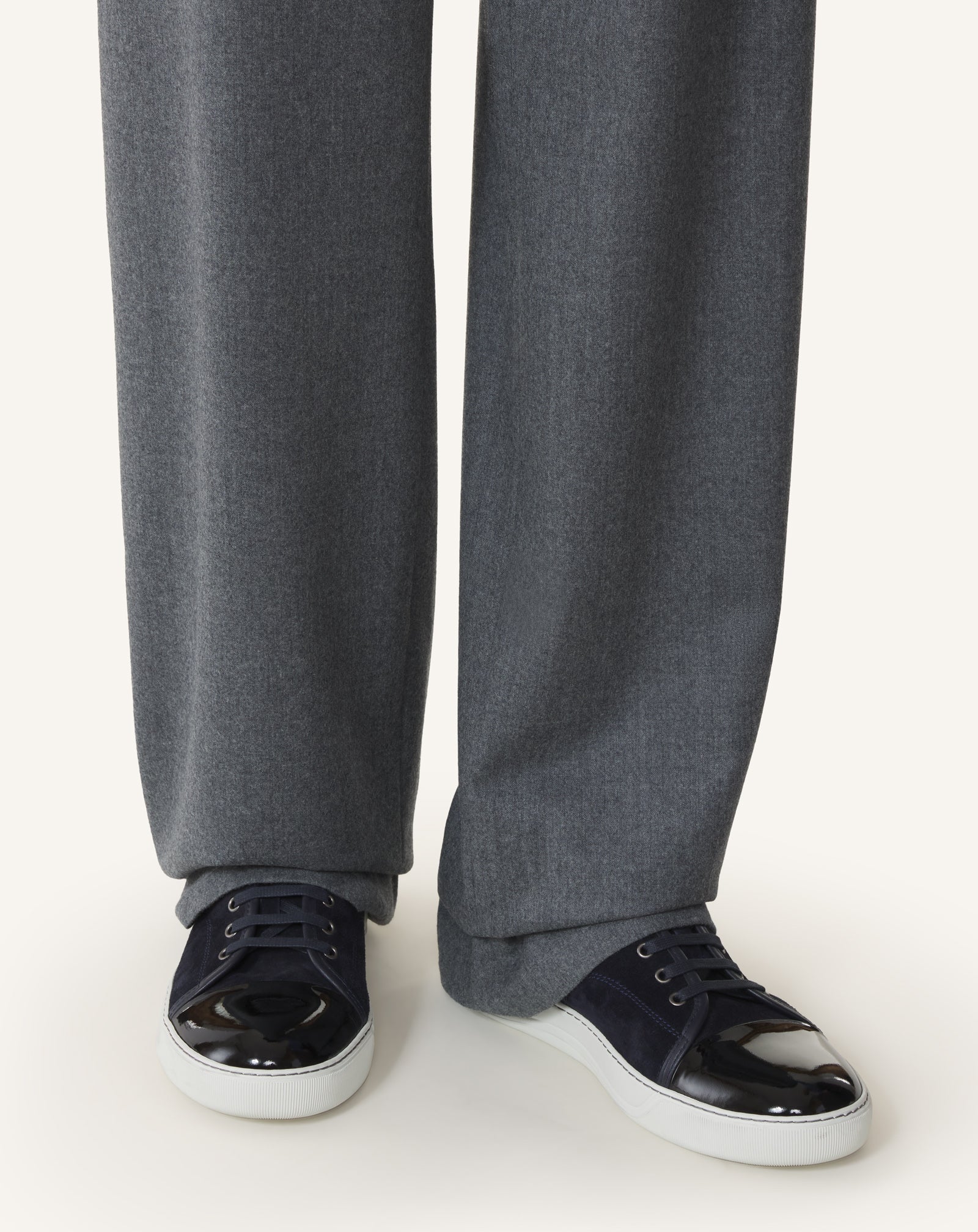 Blue Dbb1 Sneakers In Suede And Patent Leather | Lanvin Men