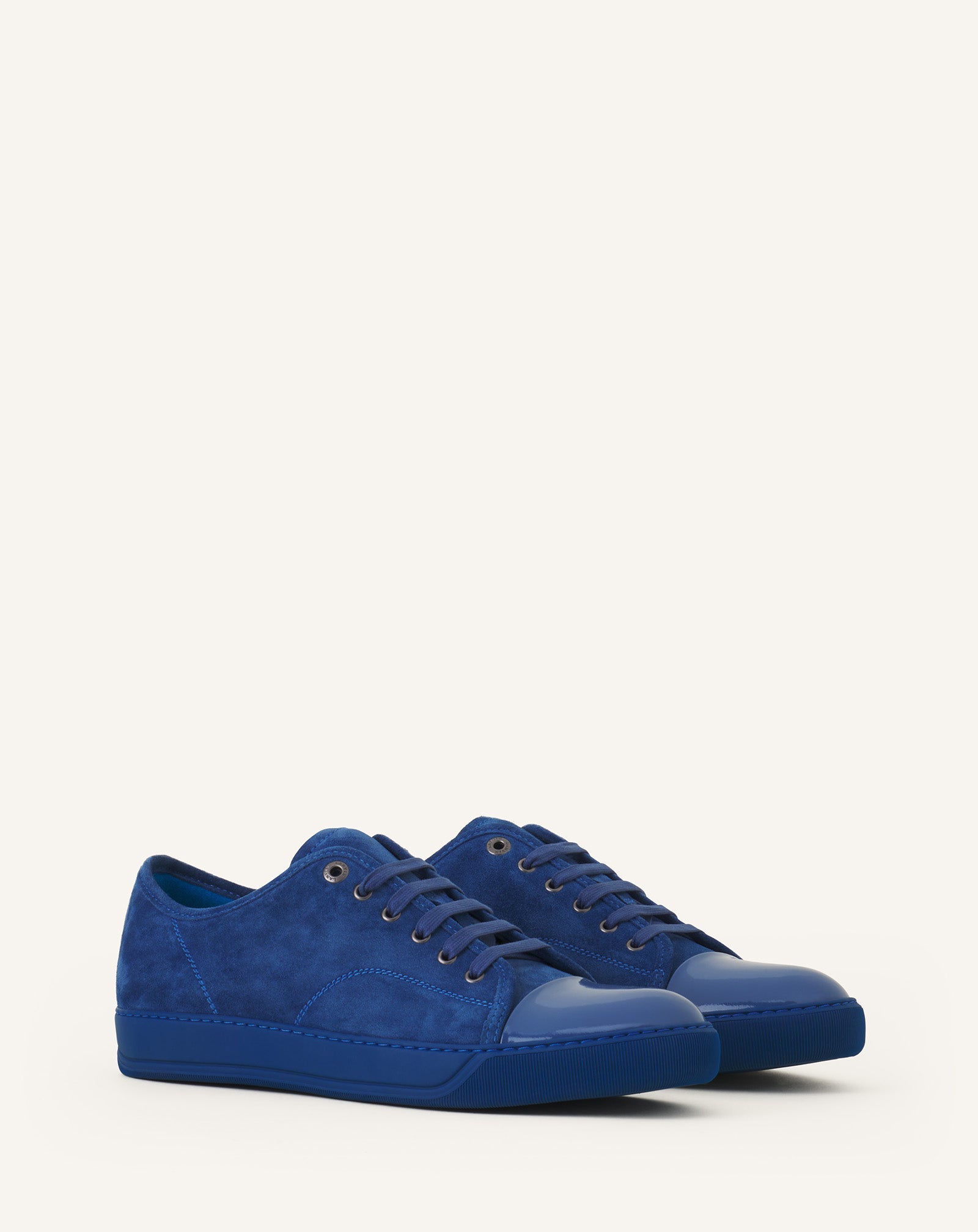 Blue Dbb1 Sneakers In Suede And Patent Leather | Lanvin Men