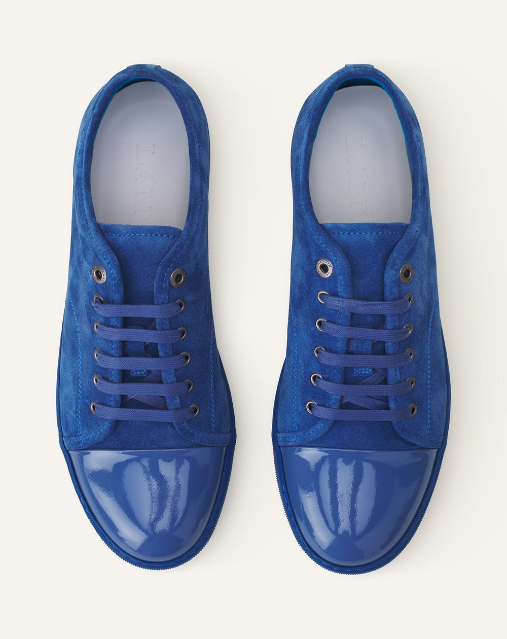 Blue Dbb1 Sneakers In Suede And Patent Leather | Lanvin Men