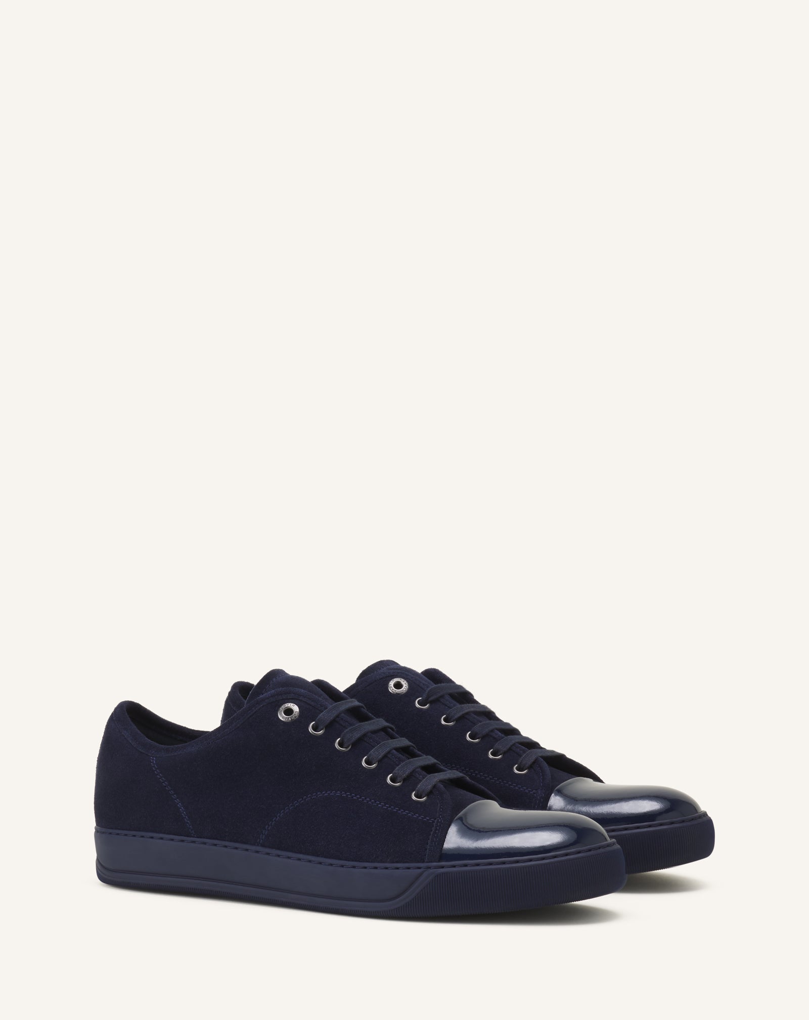 Blue Dbb1 Sneakers In Suede And Patent Leather | Lanvin Men