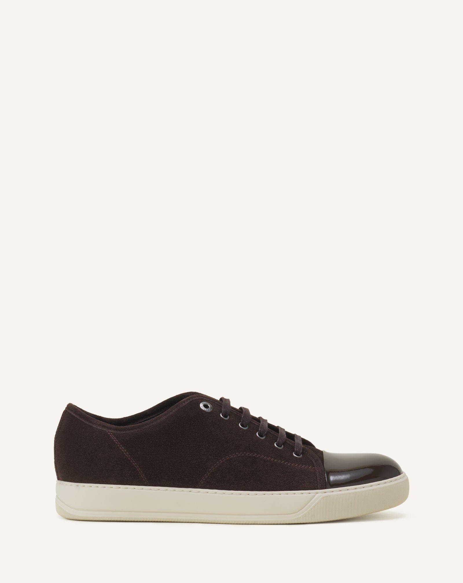 Brown Dbb1 Sneakers In Suede And Patent Leather | Lanvin Men