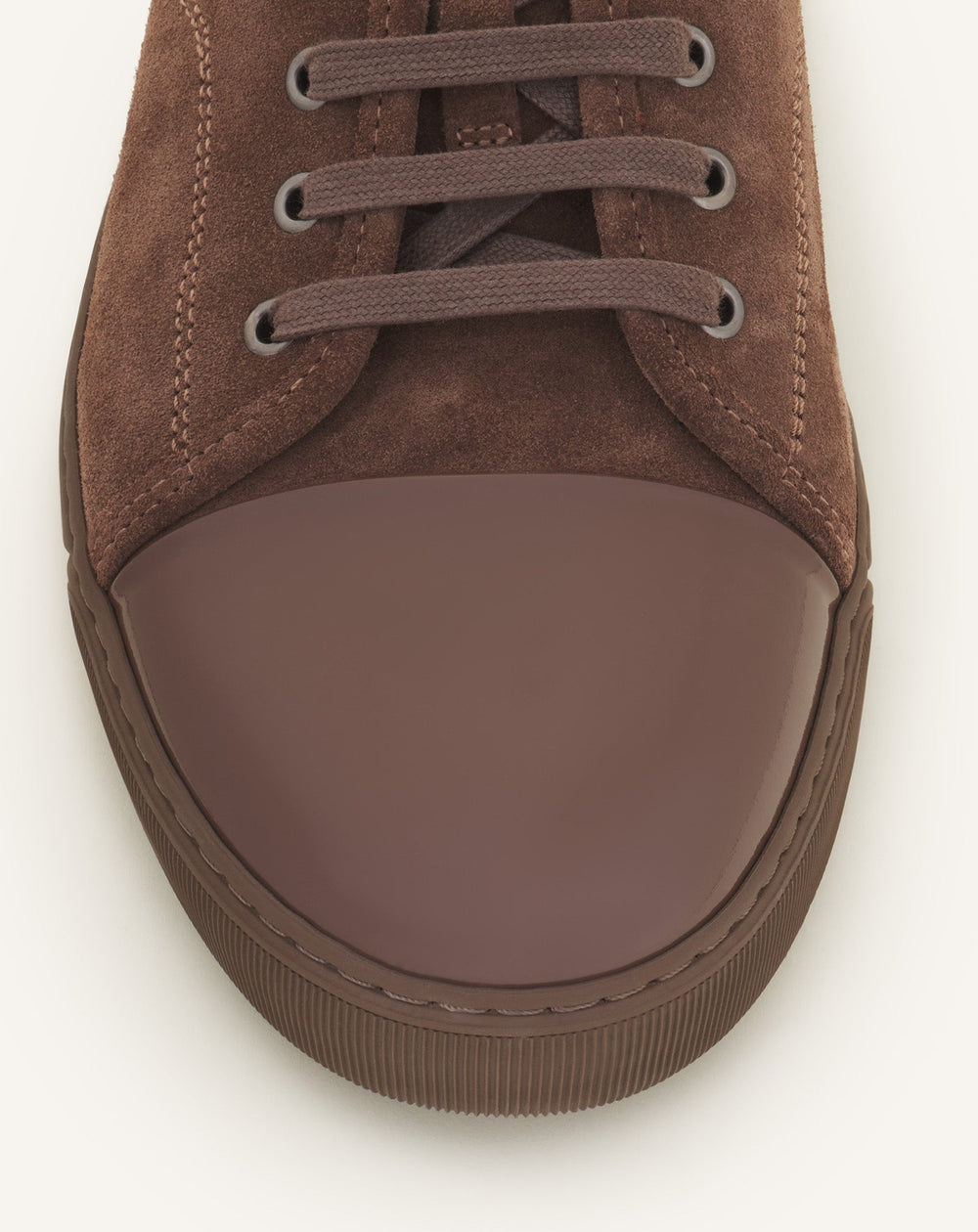 Brown Dbb1 Sneakers In Suede And Patent Leather | Lanvin Men