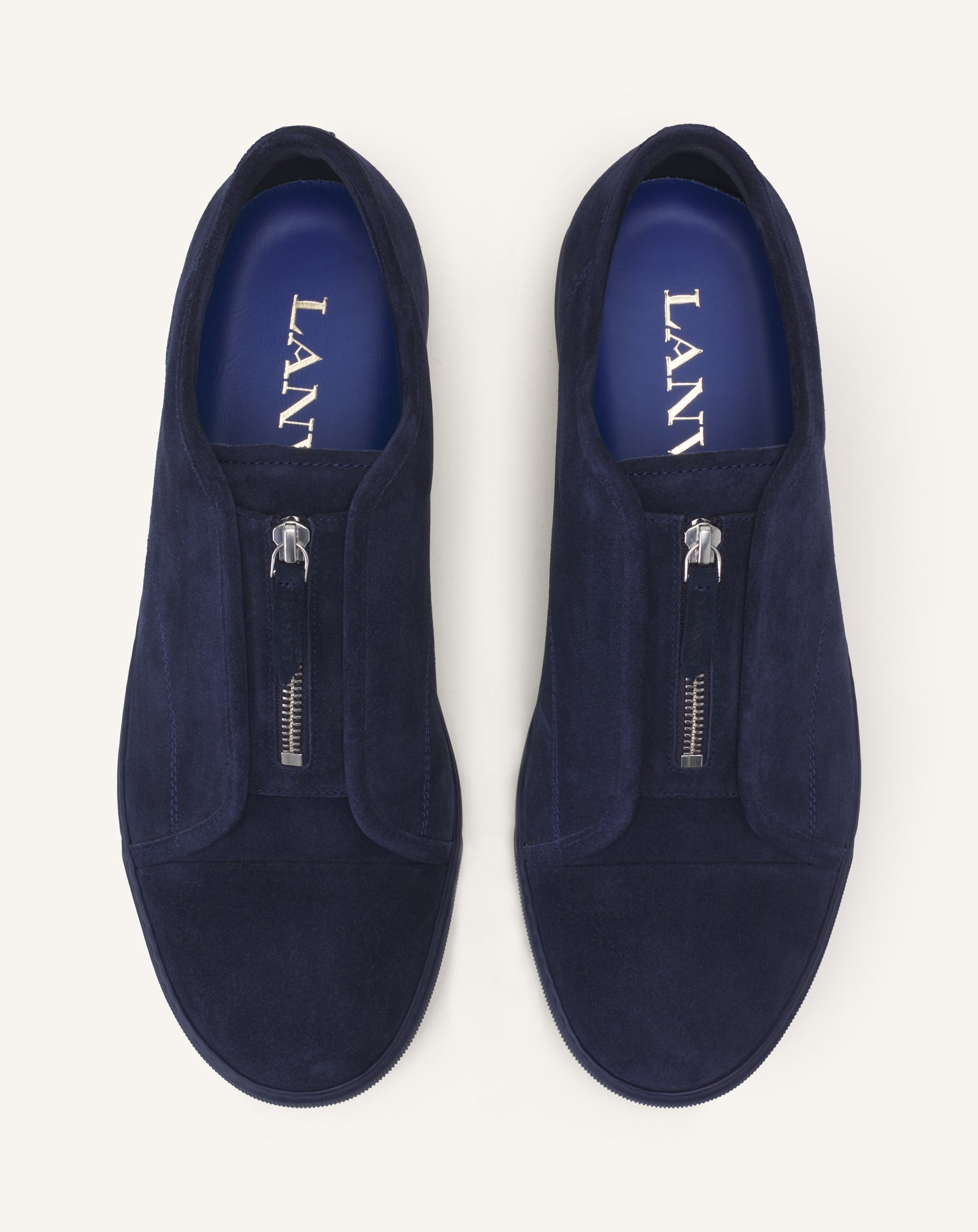Sneakers Dbb1 Zip En Suede Blue | Lanvin Men