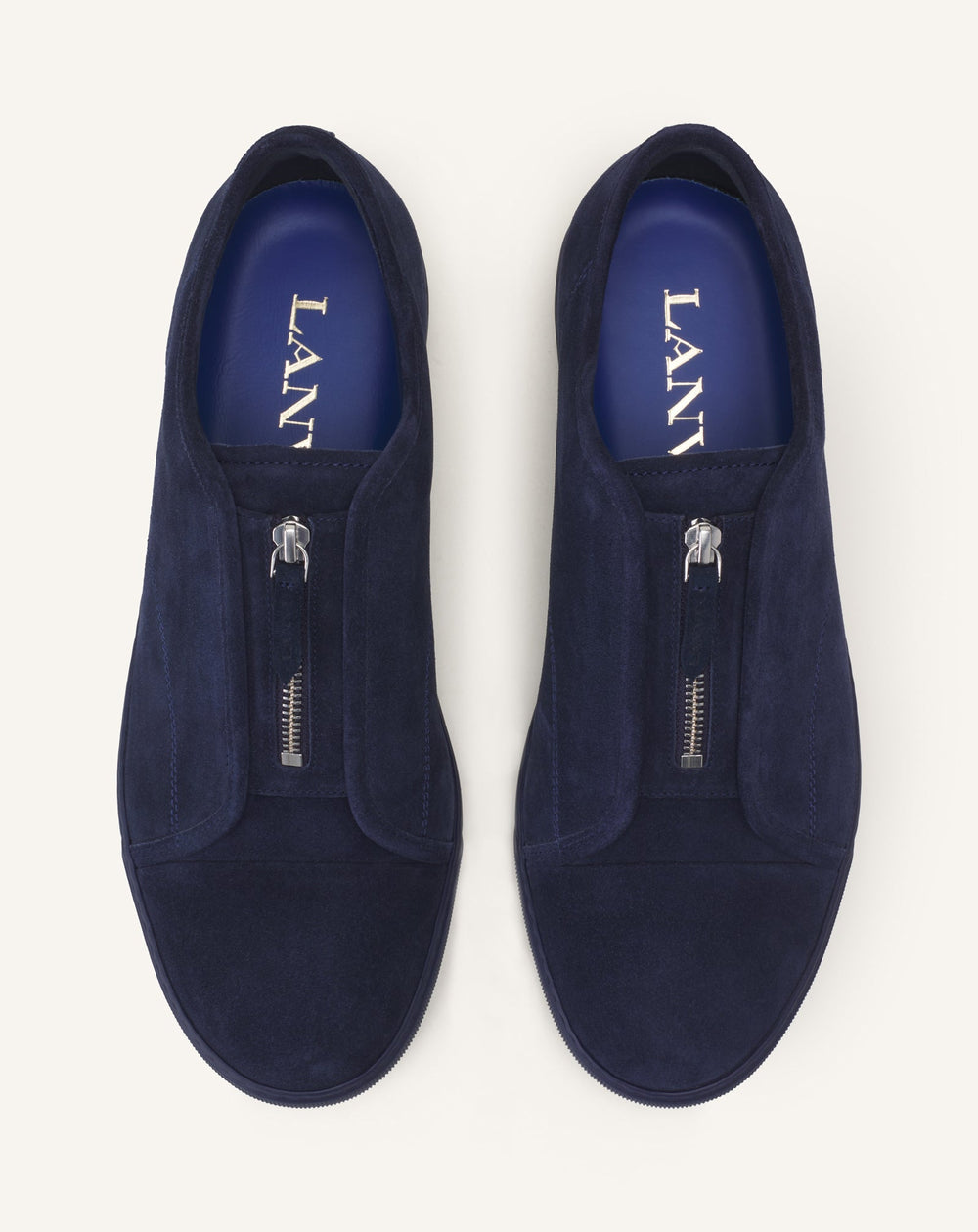 Sneakers Dbb1 Zip En Suede Blue | Lanvin Men