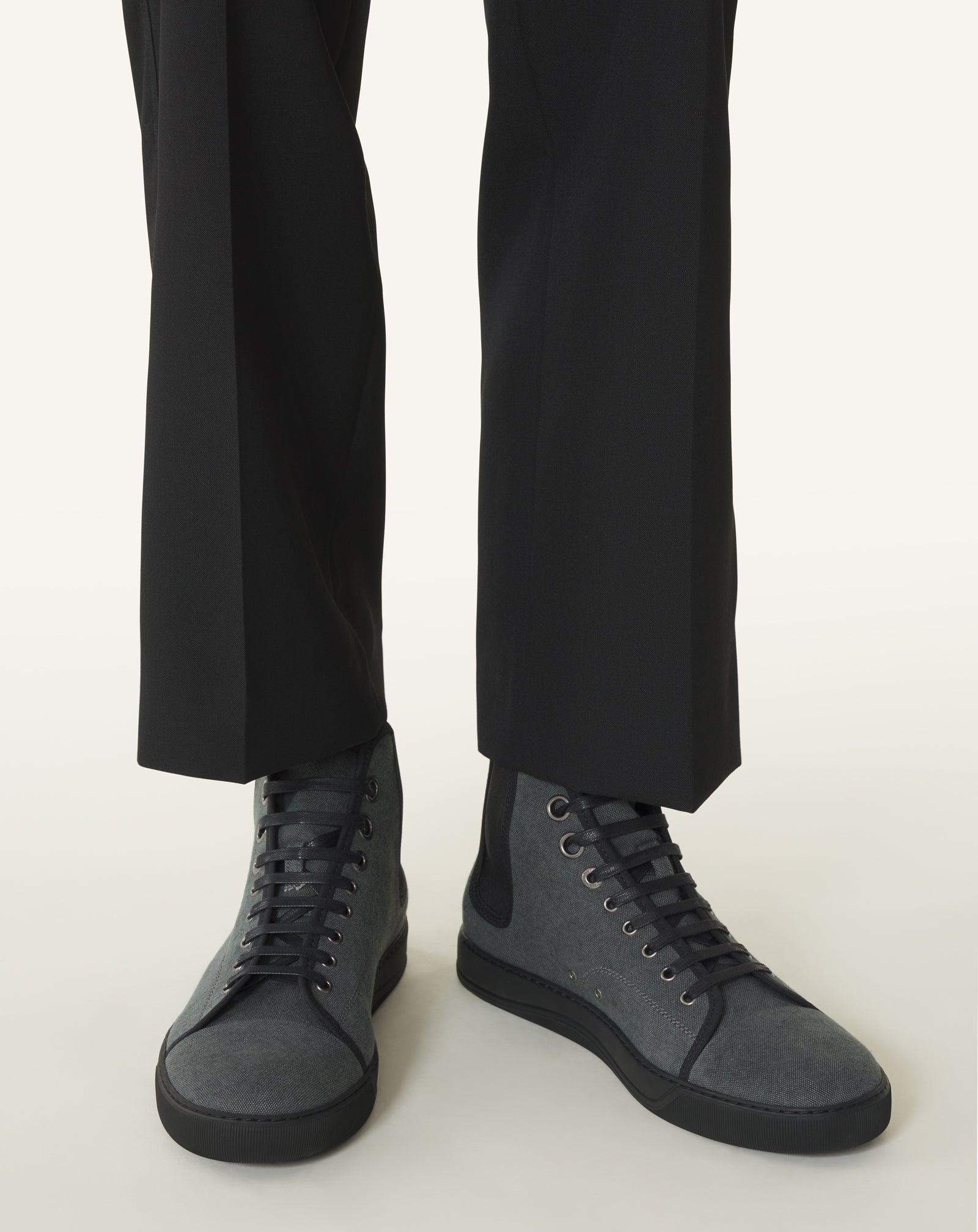 Dbb1 High Top Sneakers En Canvas Black | Lanvin Men