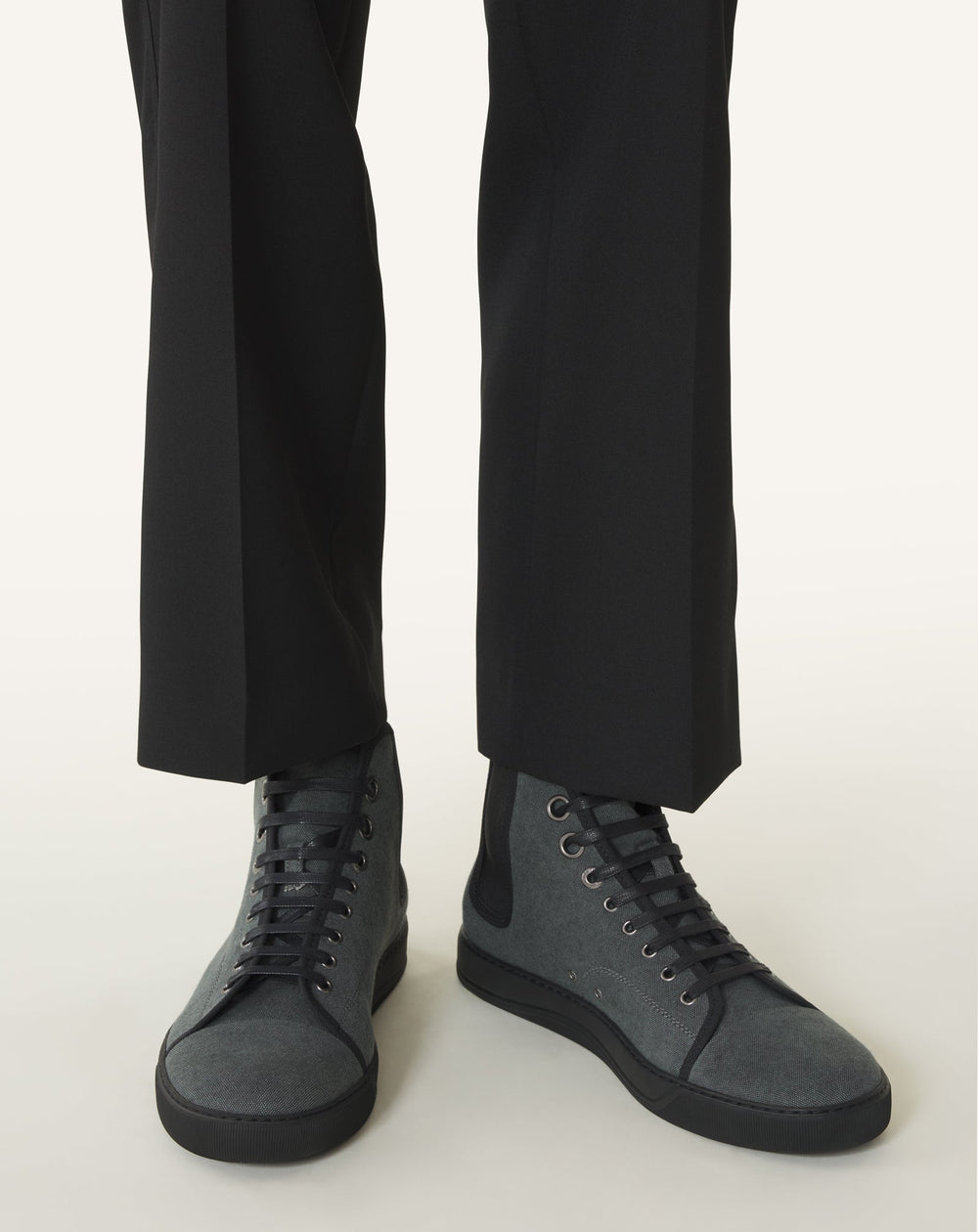 Dbb1 High Top Sneakers En Canvas Black | Lanvin Men
