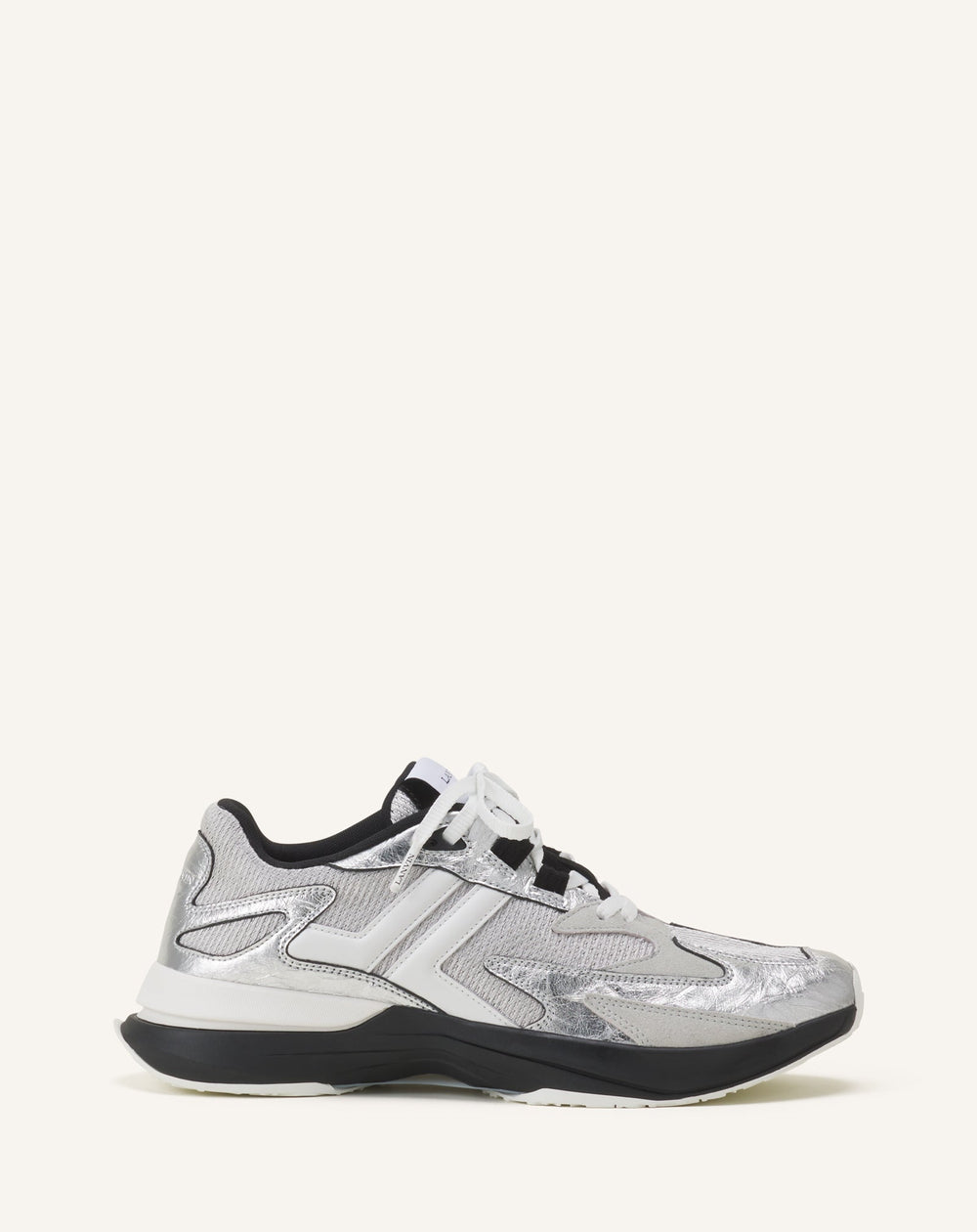 Sneakers Jla En Cuir Metallise Froisses Silver | Lanvin Women