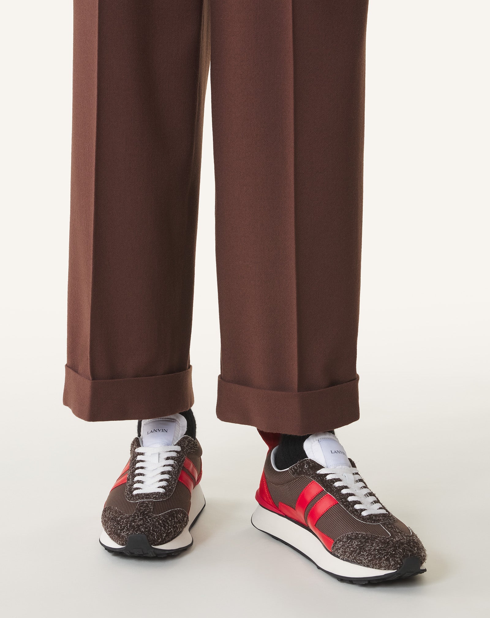 Brown Bumpr Mesh Sneakers | Lanvin Women