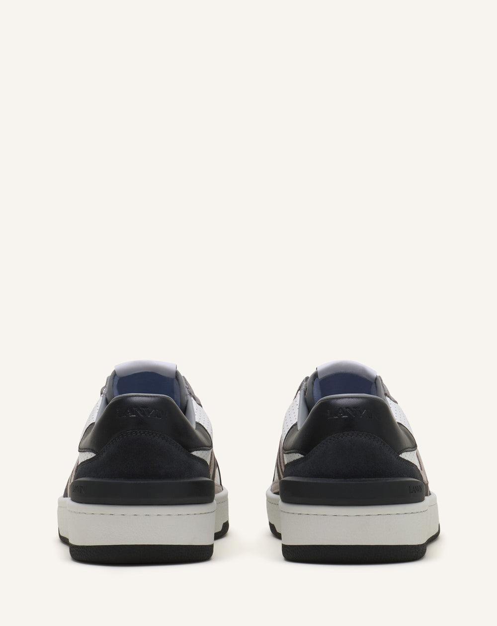 Sneakers Clay En Cuir Perforé Et Suède Black | Lanvin Women