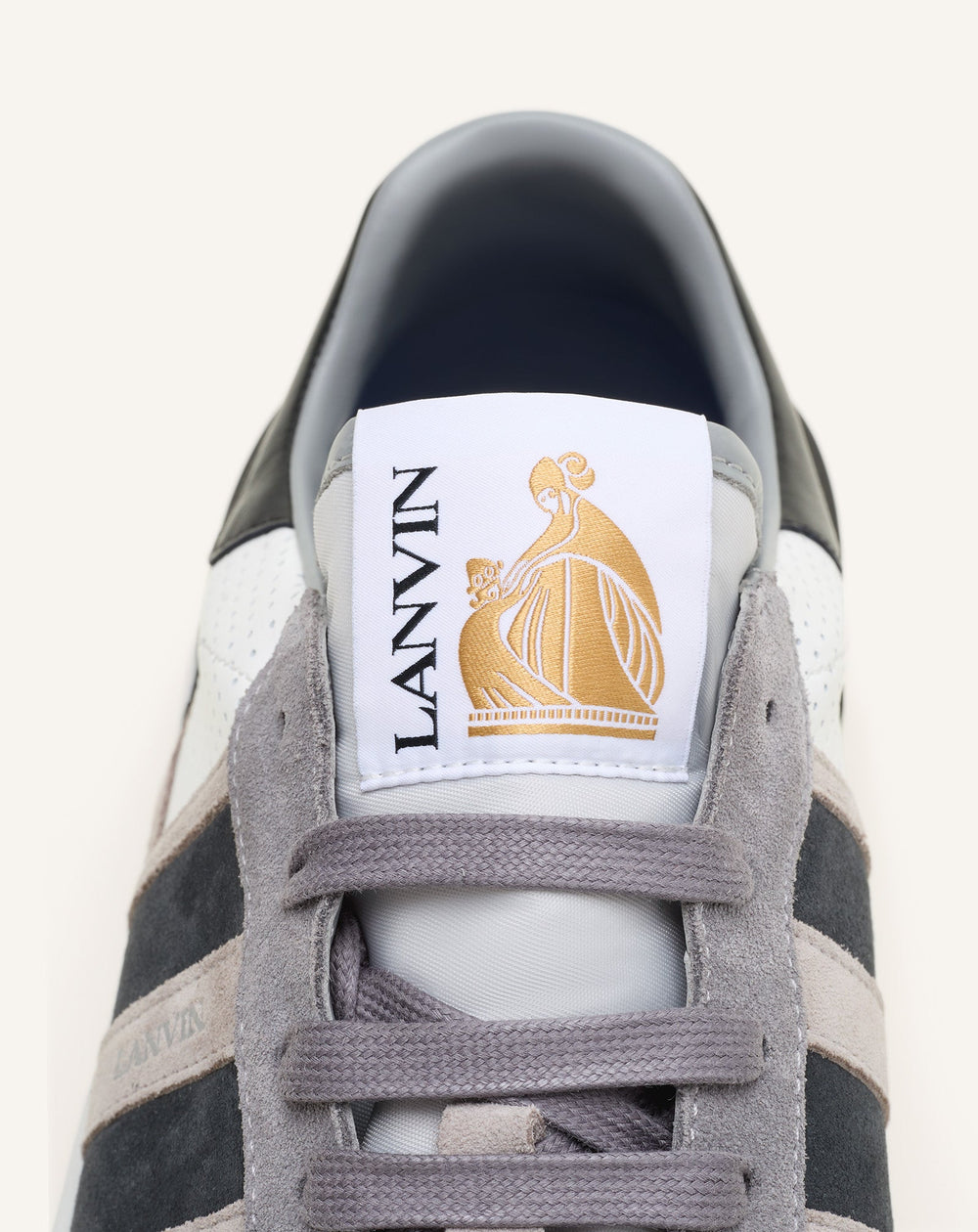 Sneakers Clay En Cuir Perforé Et Suède Black | Lanvin Women