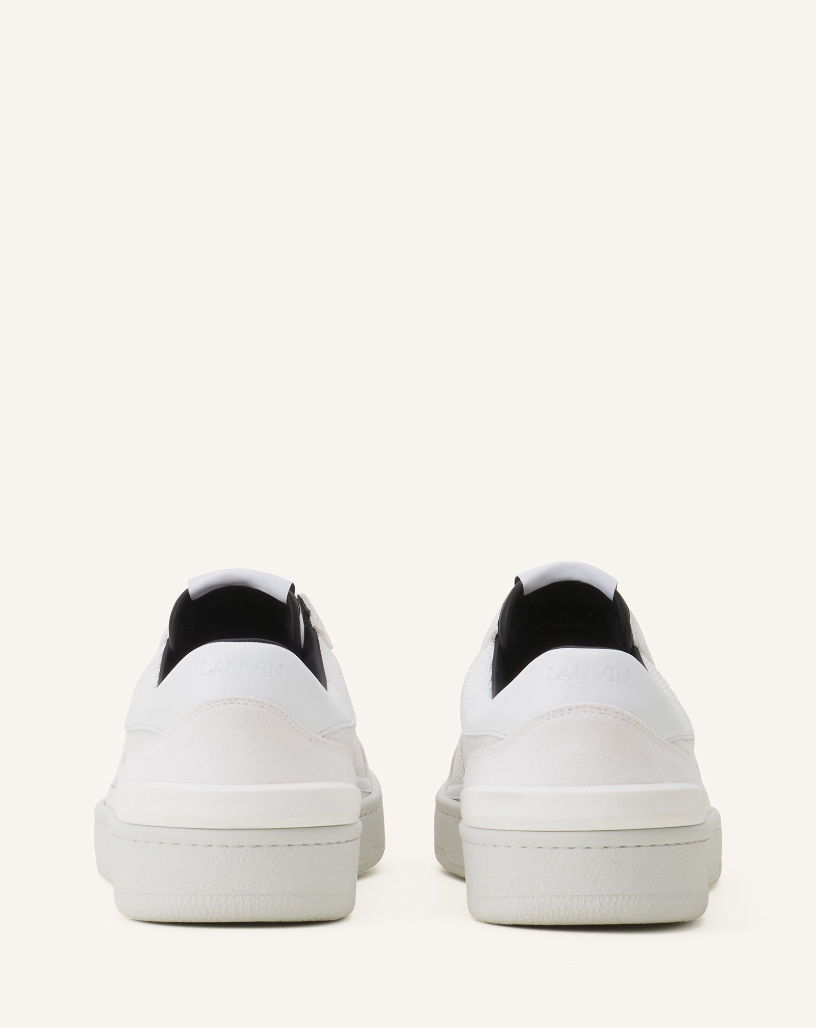 White Clay Mesh Sneakers | Lanvin Women