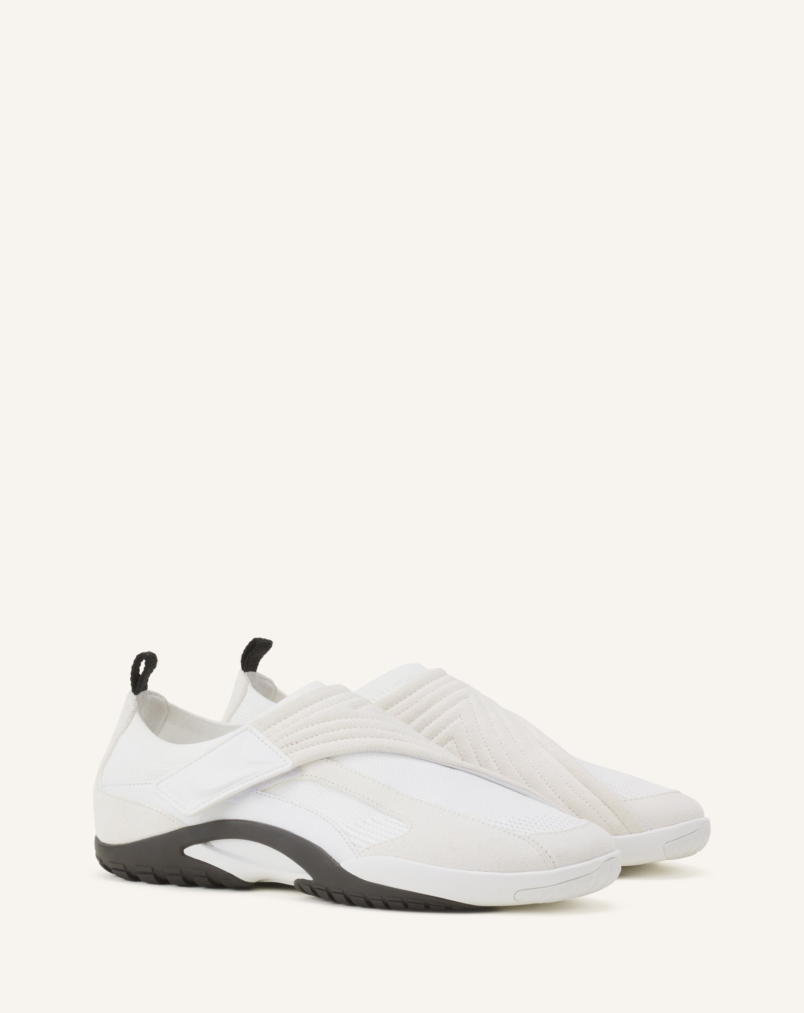 Sneaker Lnv1 En Suede Tricote White | Lanvin Women