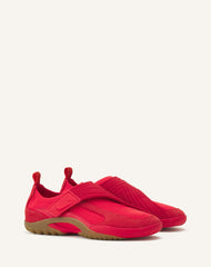 Sneaker Lnv1 En Suede Tricote Red | Lanvin Women