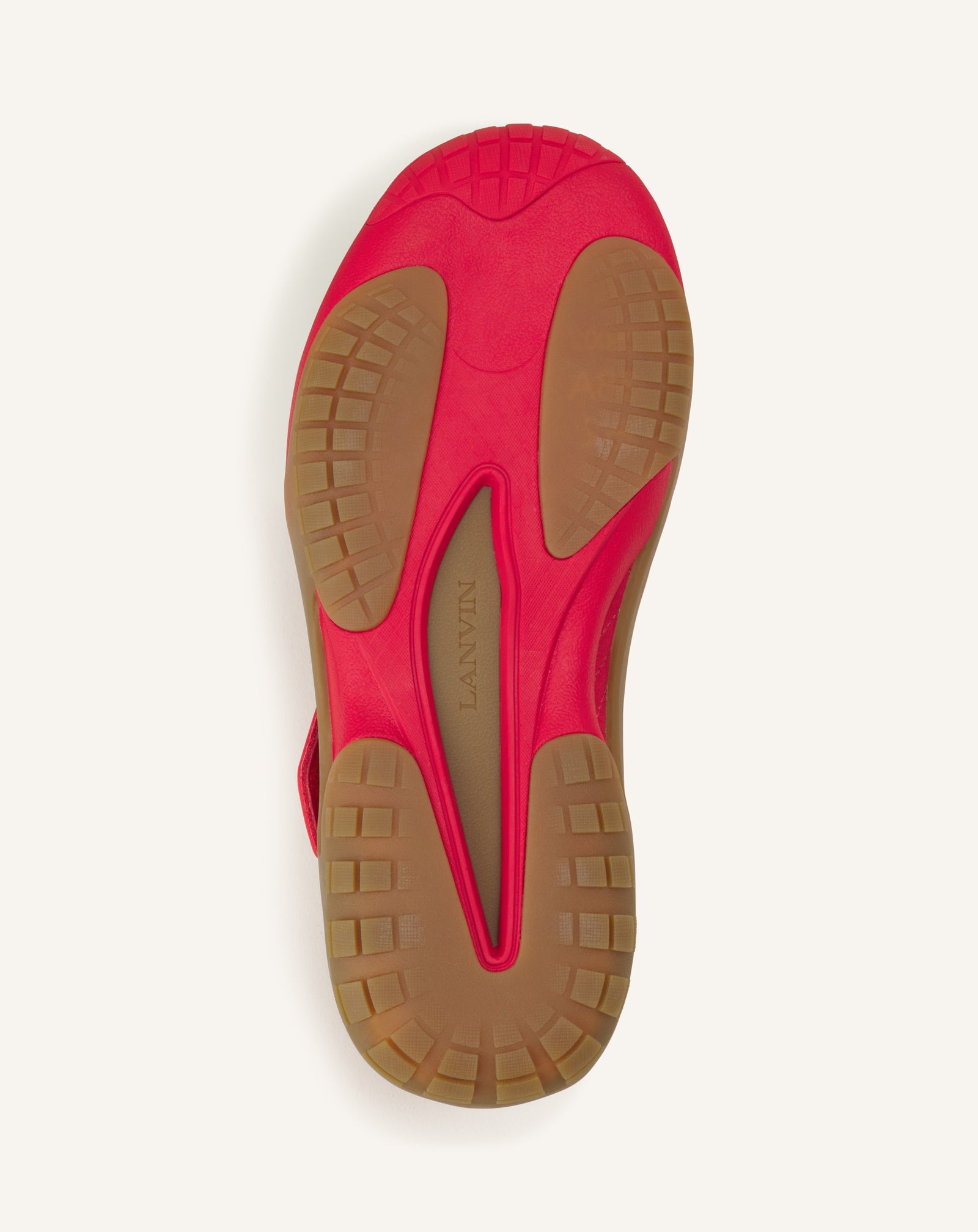 Sneaker Lnv1 En Suede Tricote Red | Lanvin Women