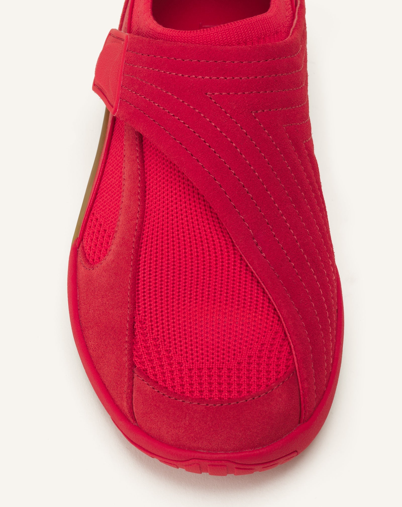 Sneaker Lnv1 En Suede Tricote Red | Lanvin Women