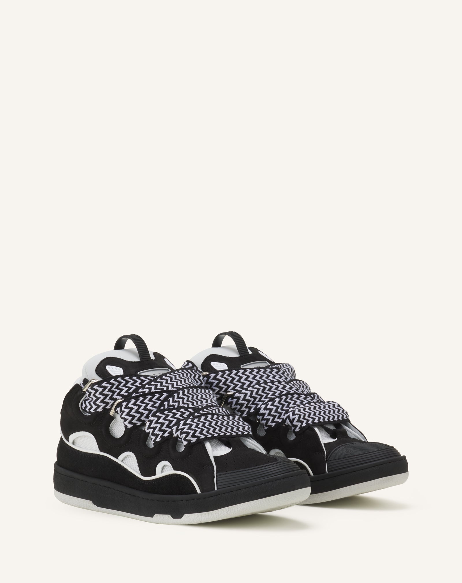 Grey Curb Leather Sneakers | Lanvin Women