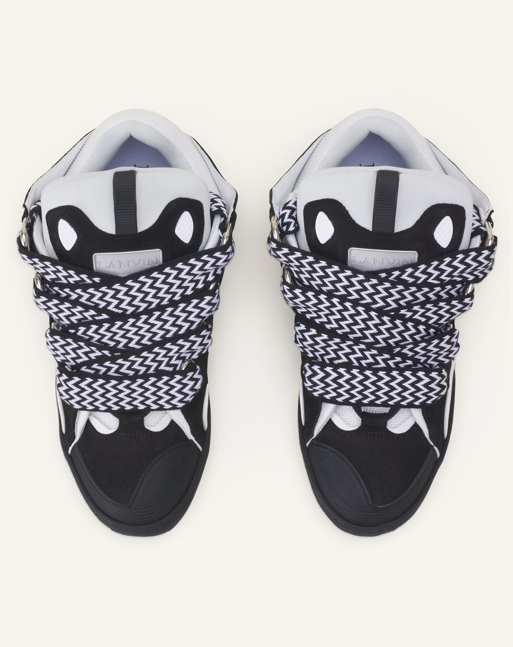 Grey Curb Leather Sneakers | Lanvin Women