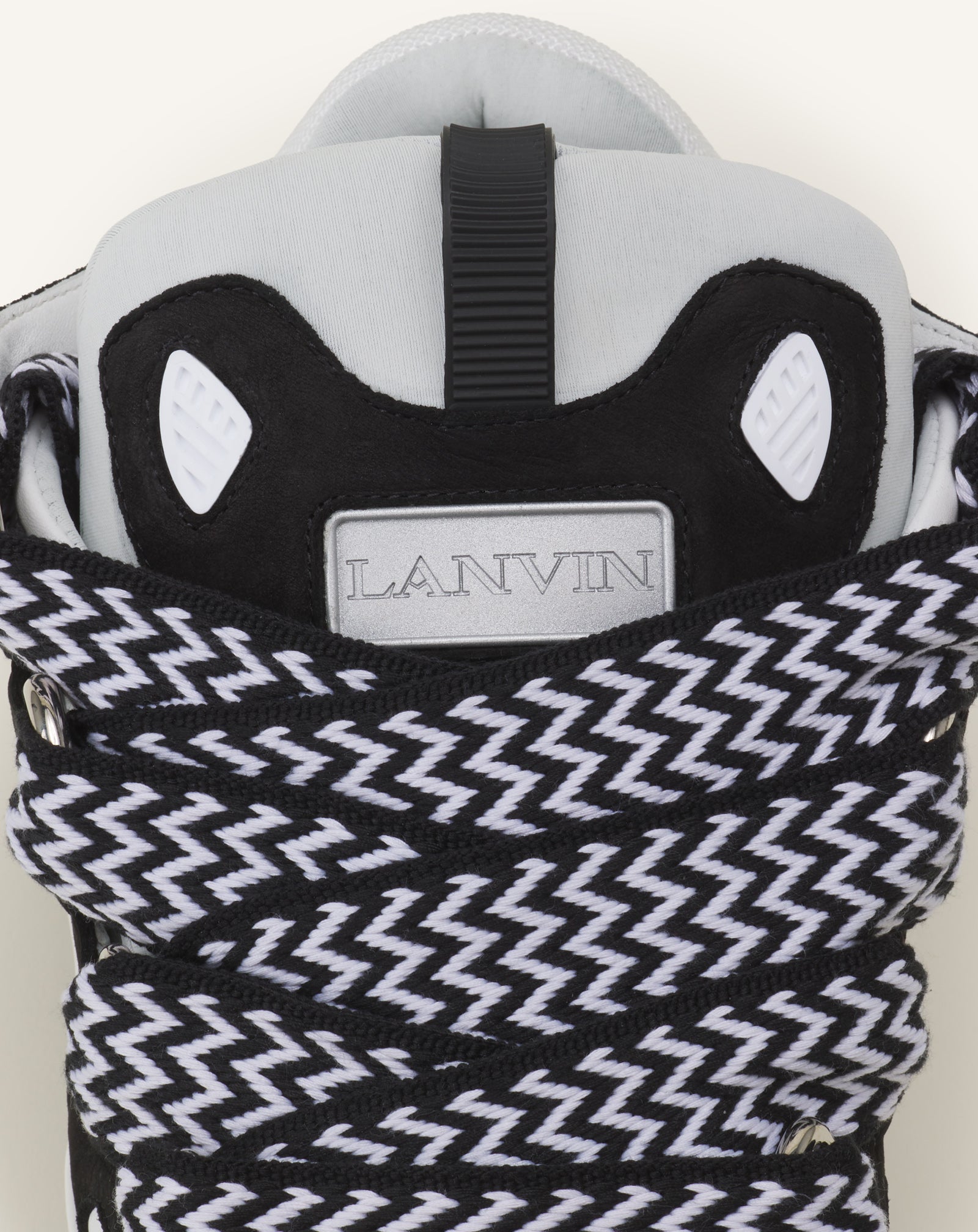Grey Curb Leather Sneakers | Lanvin Women