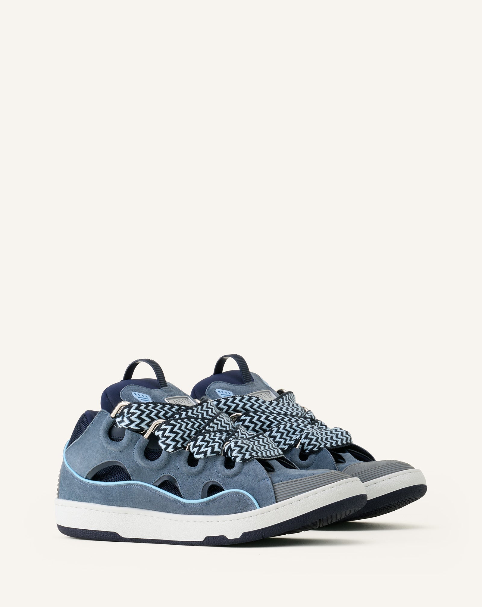 Grey Curb Leather Sneakers | Lanvin Women