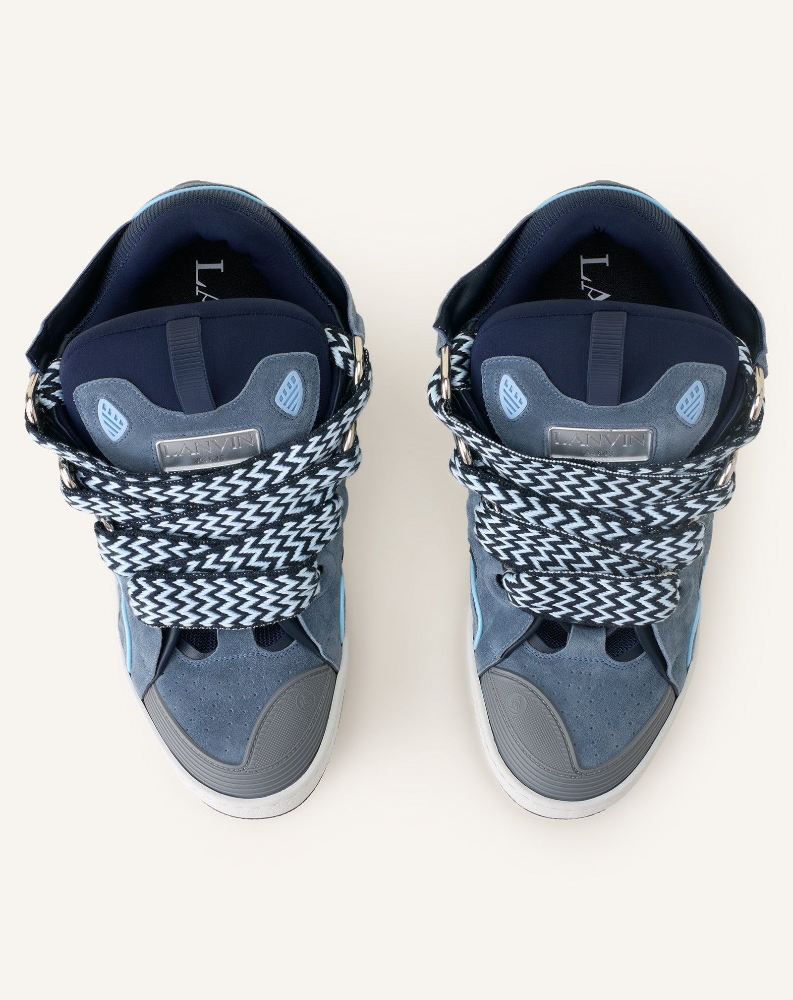 Grey Curb Leather Sneakers | Lanvin Women
