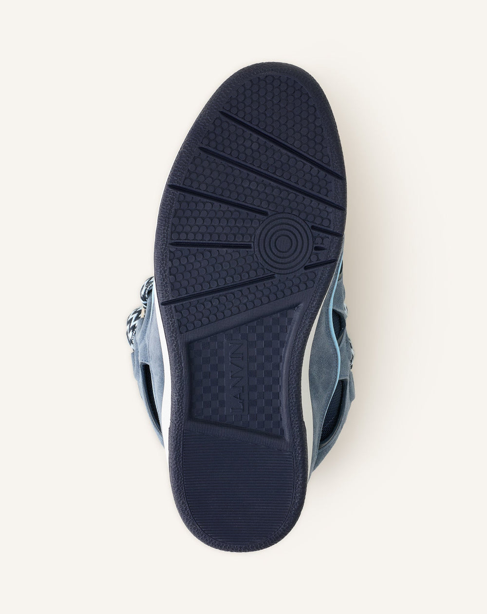 Grey Curb Leather Sneakers | Lanvin Women