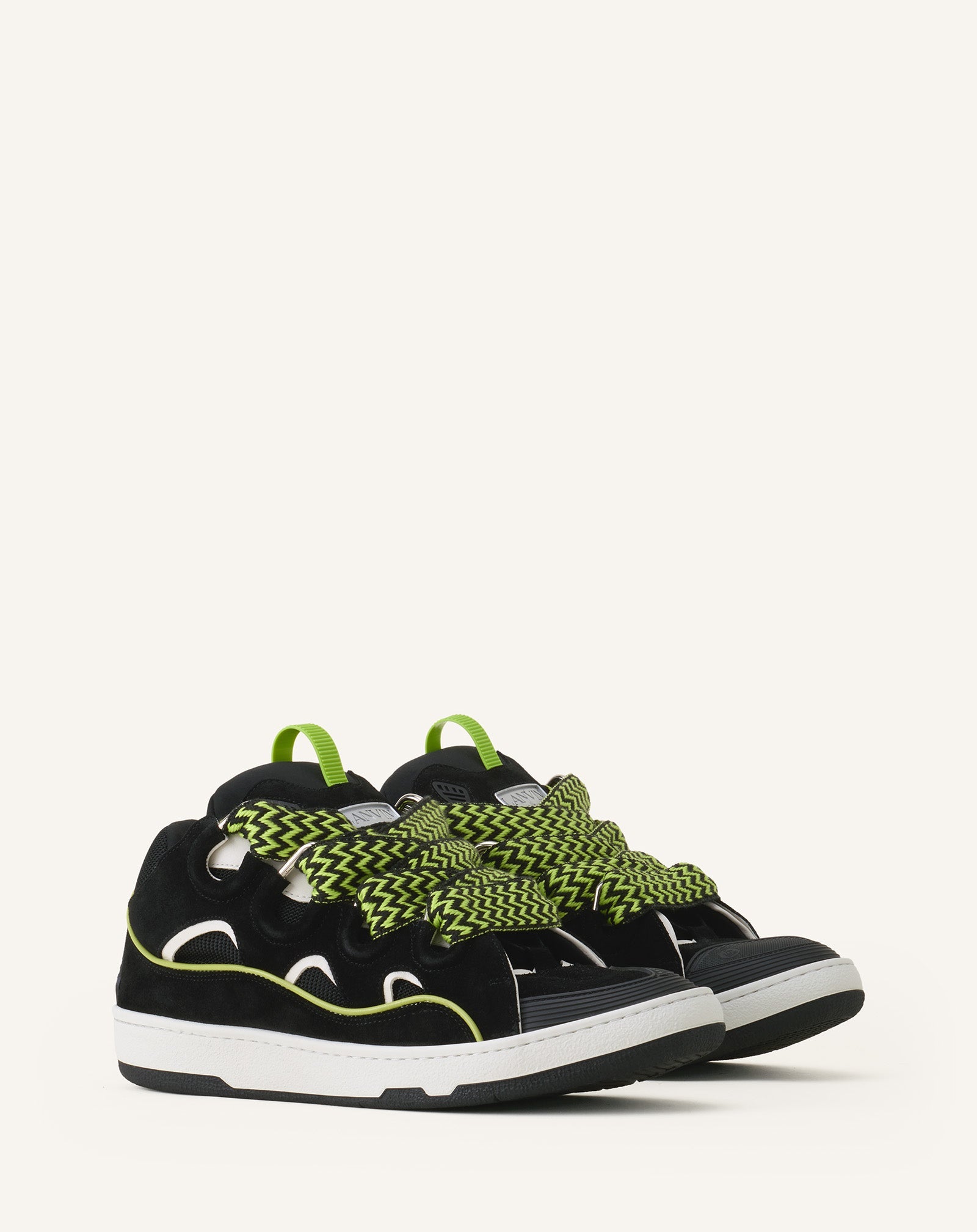 Green Curb Leather Sneakers | Lanvin Women
