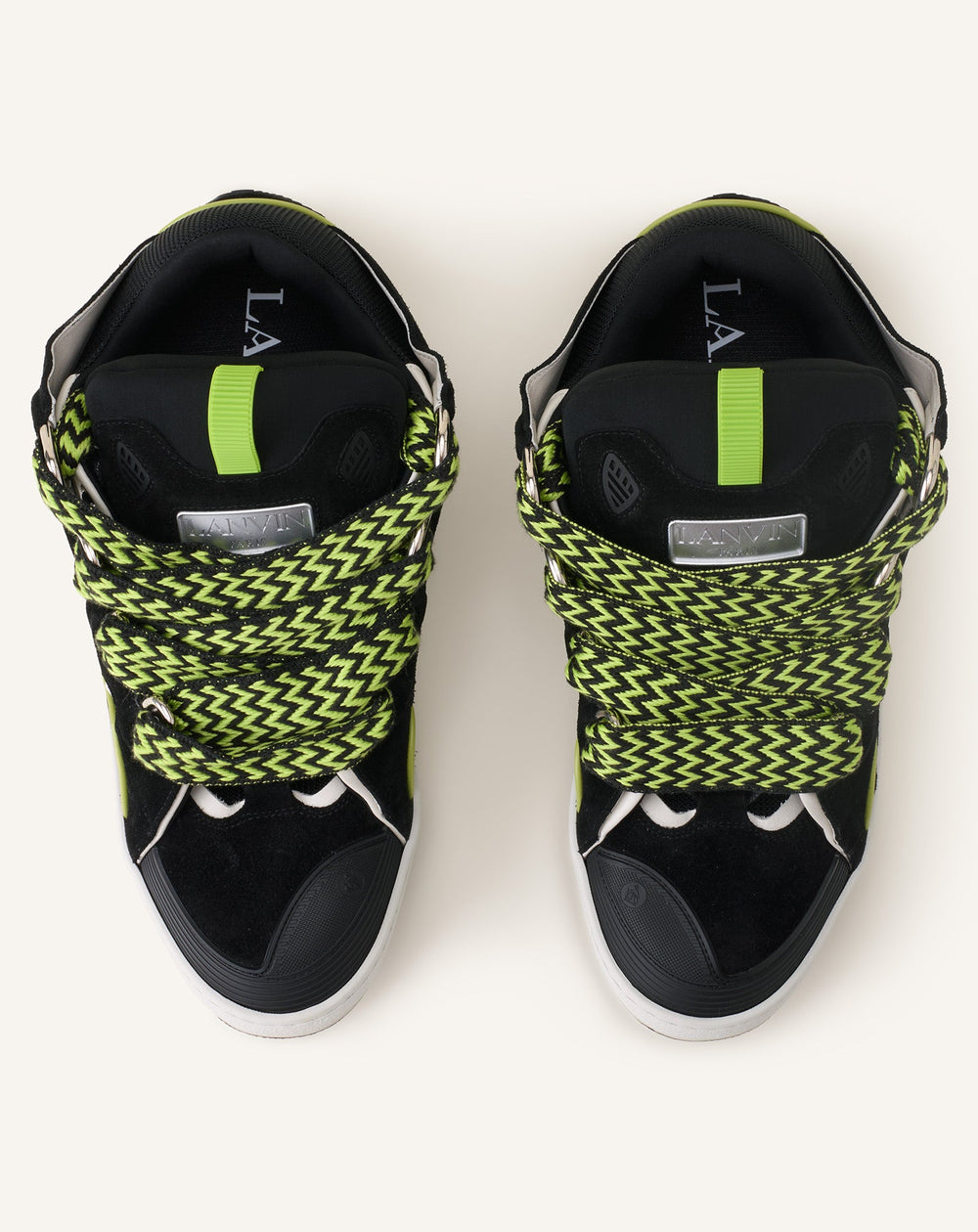 Green Curb Leather Sneakers | Lanvin Women