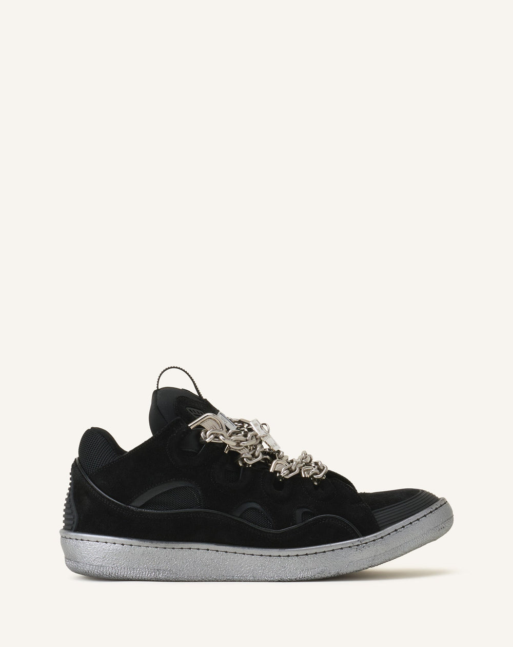 Curb Sneakers Id Chaîne En Suède Black | Lanvin Women