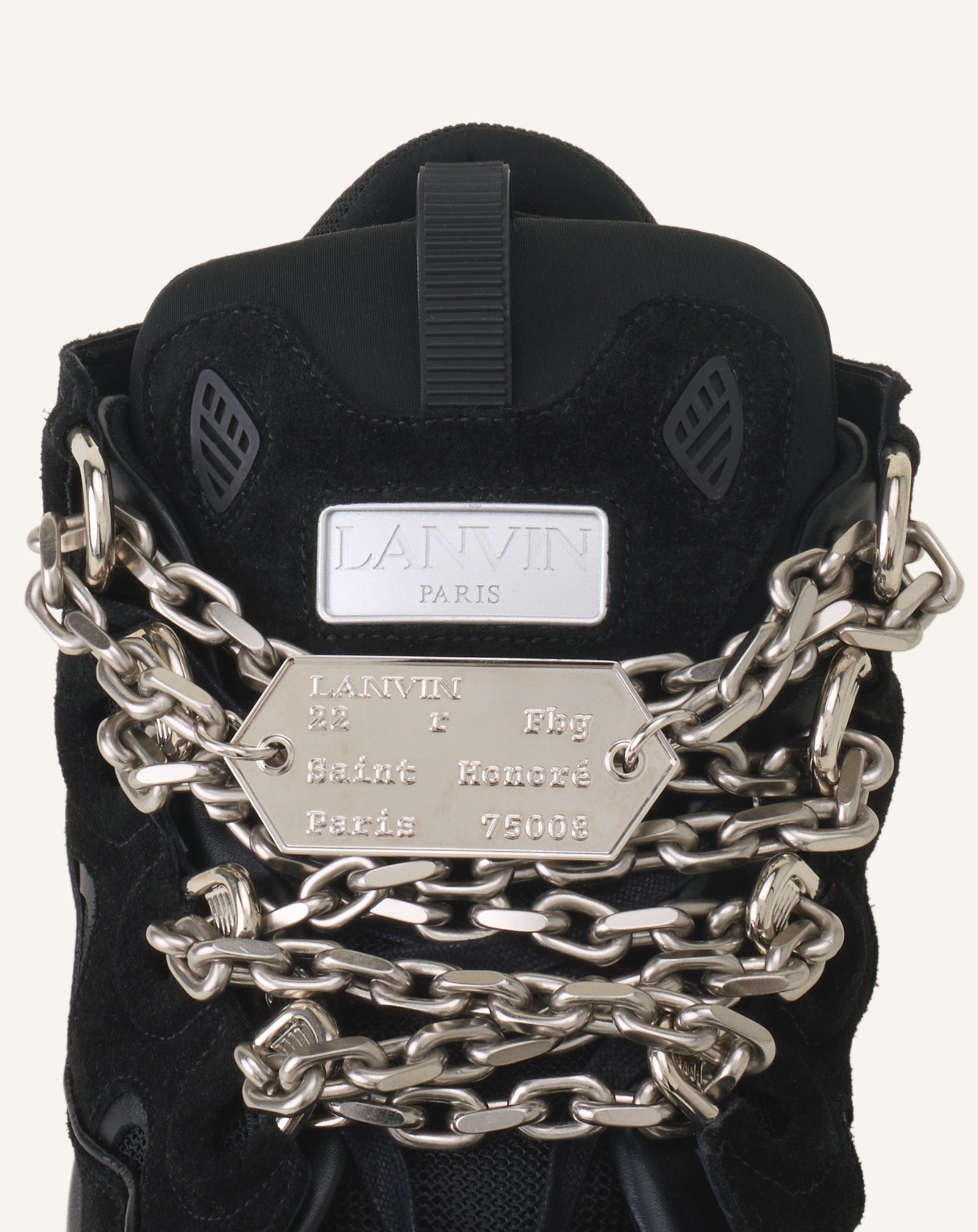 Curb Sneakers Id Chaîne En Suède Black | Lanvin Women