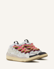 White Leather Curb Sneakers | Lanvin Women