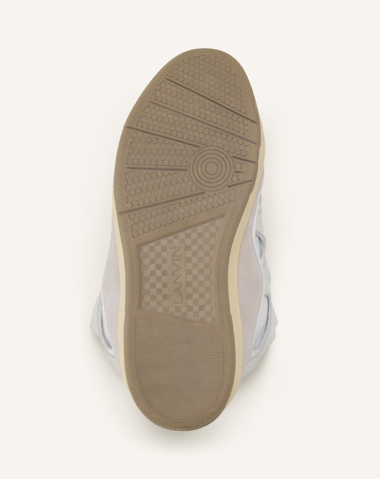 White Leather Curb Sneakers | Lanvin Women