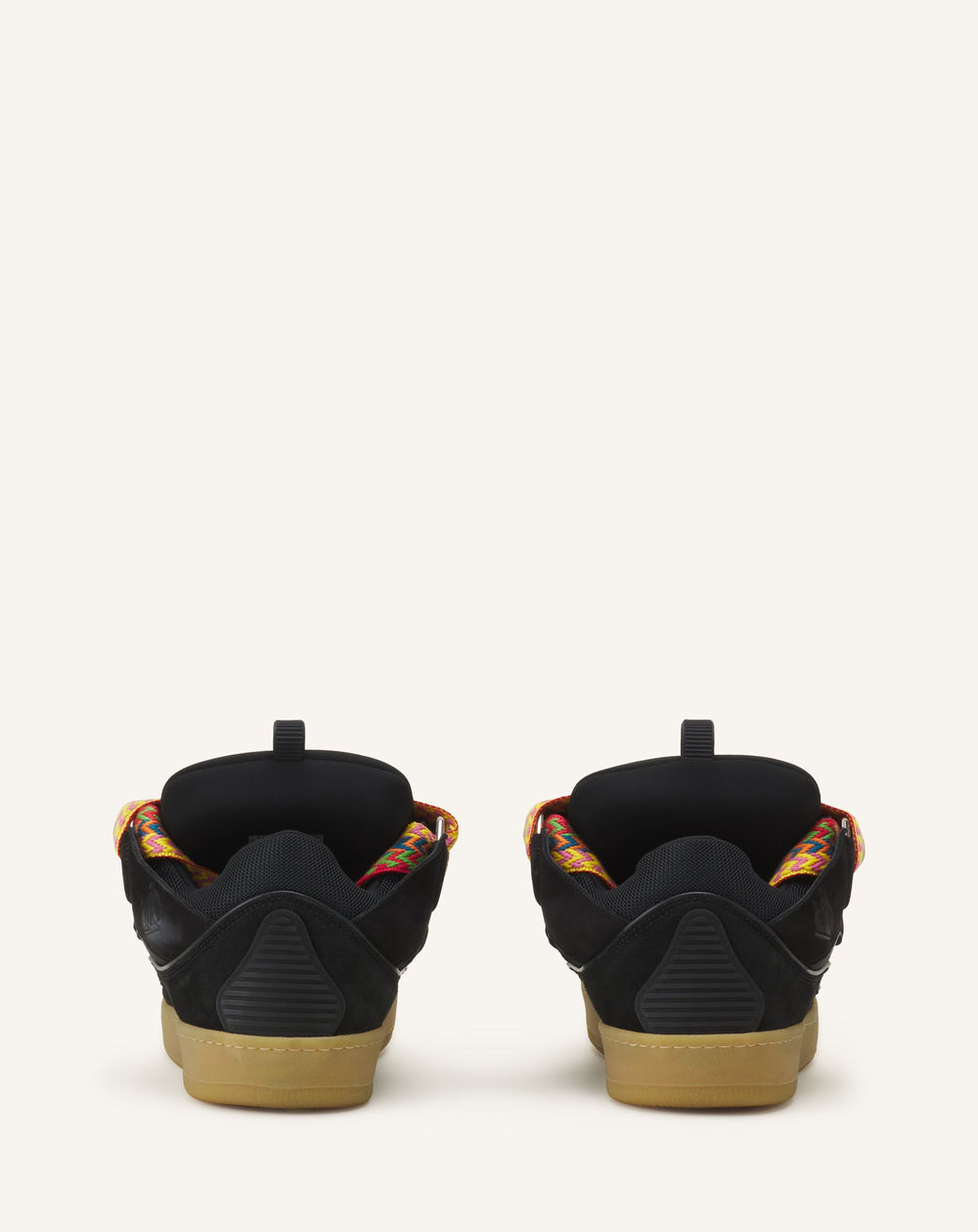 Black Leather Curb Sneakers | Lanvin Women