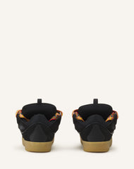 Black Leather Curb Sneakers | Lanvin Women