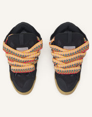 Black Leather Curb Sneakers | Lanvin Women